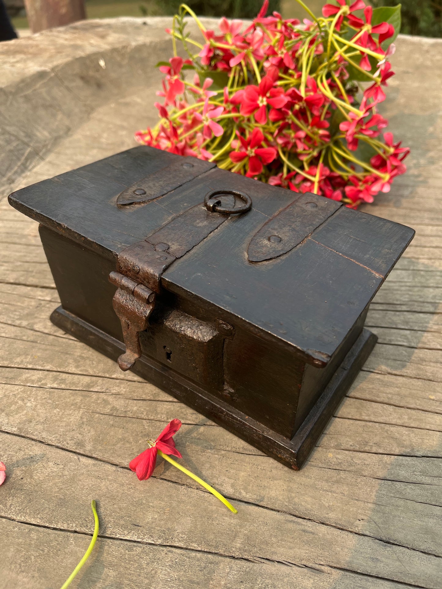Vintage wood Cash Box