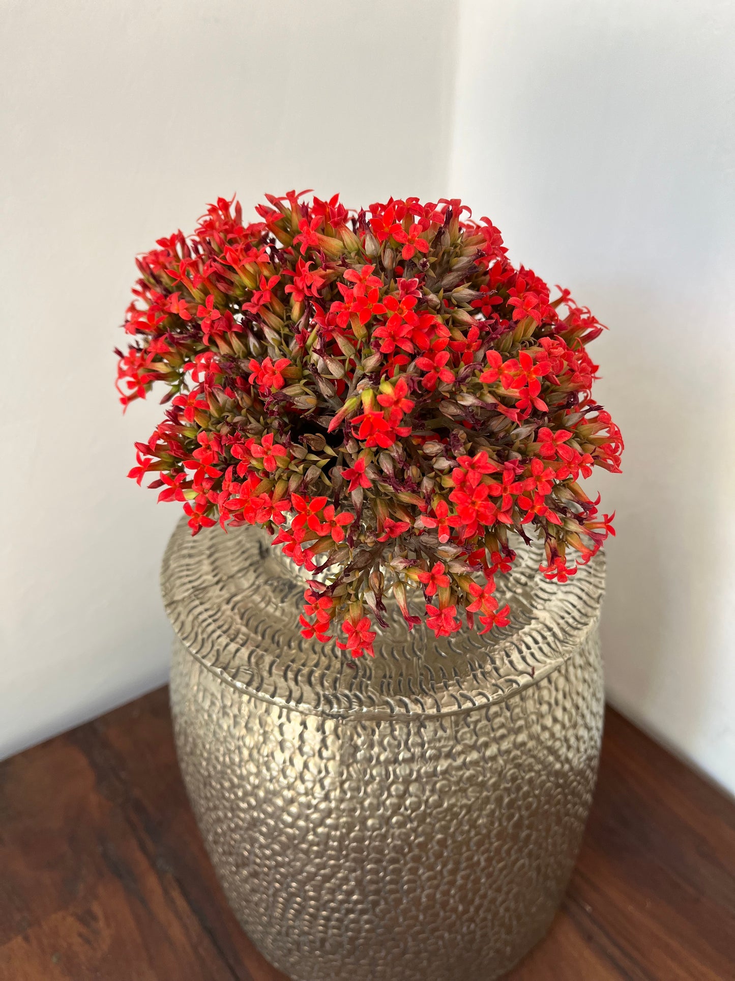 Wood German Silver Flower Pot
