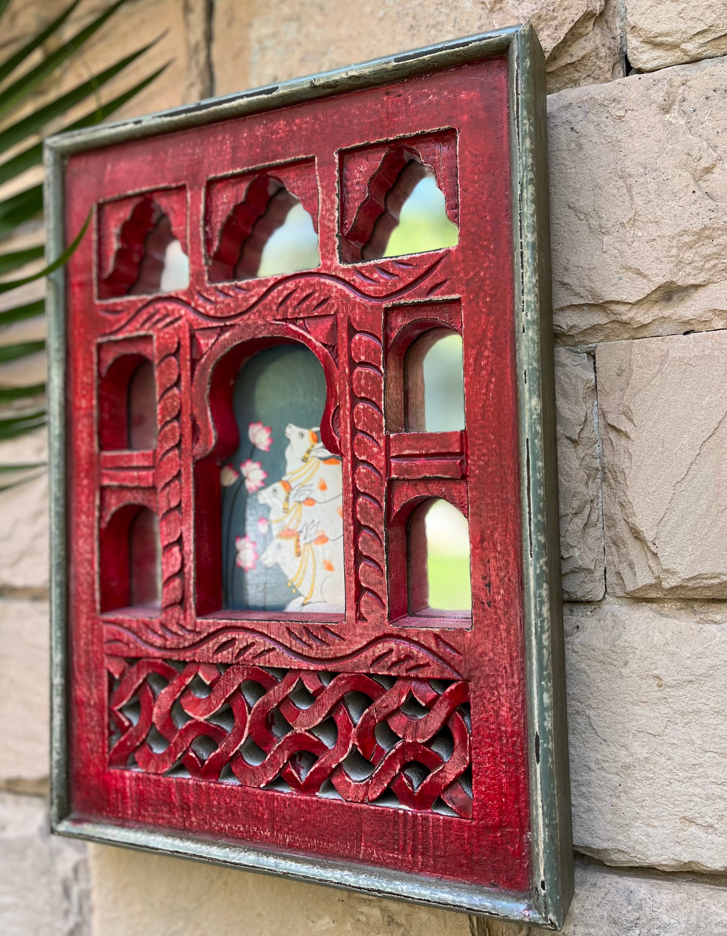 Wooden Mirror Jharokha