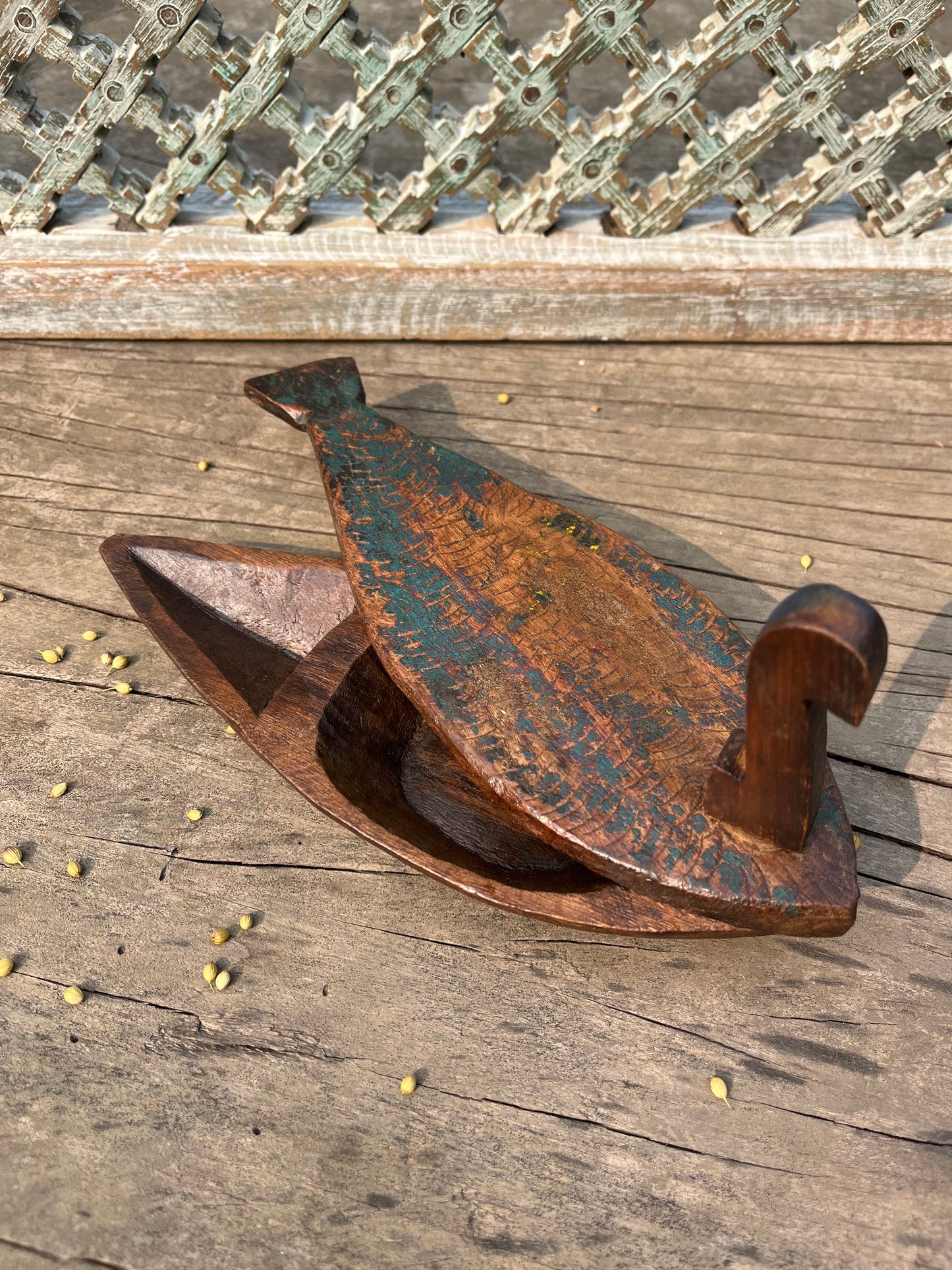 Wood Handle Spice Box