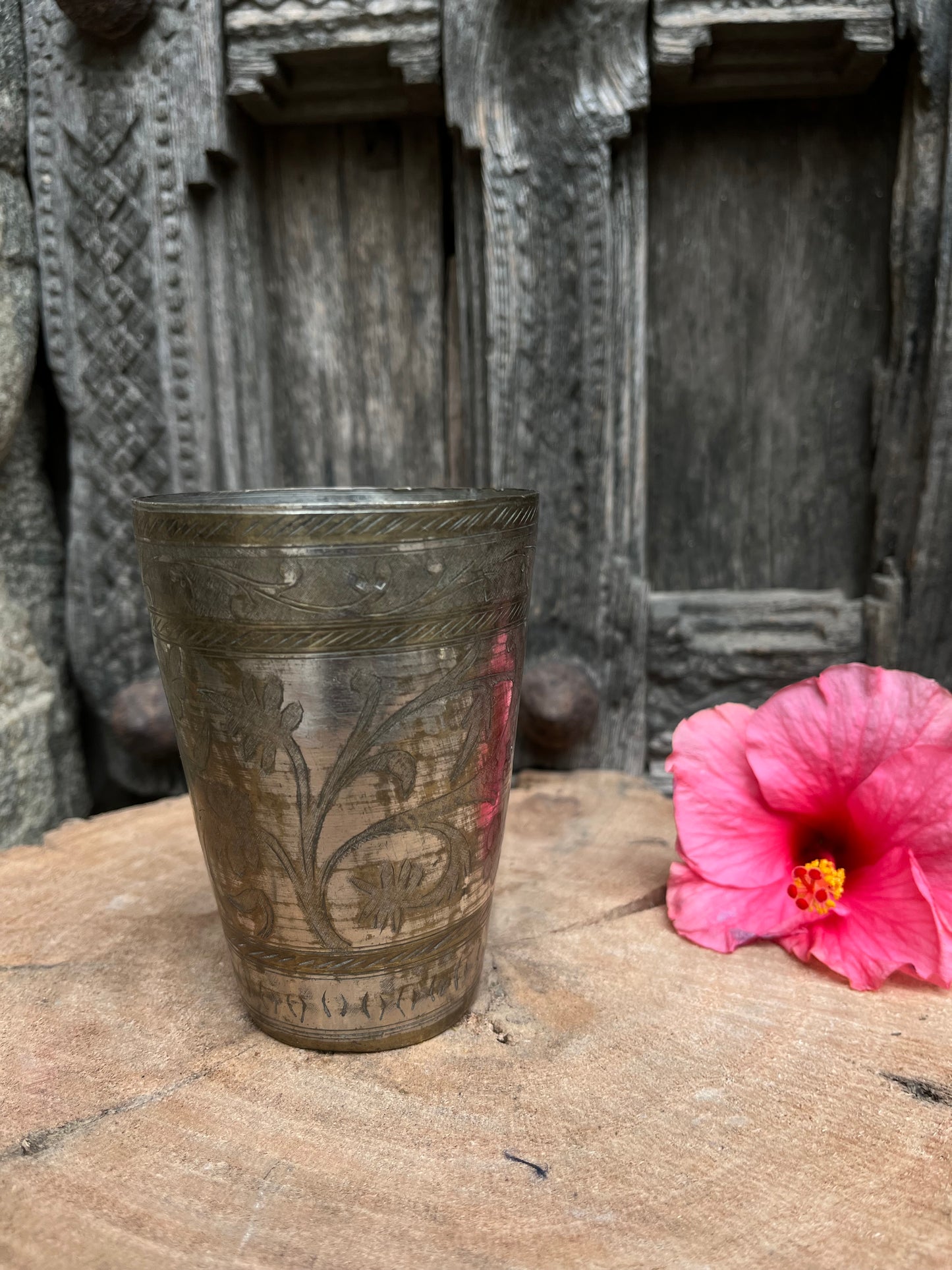 Brass Vintage Glass