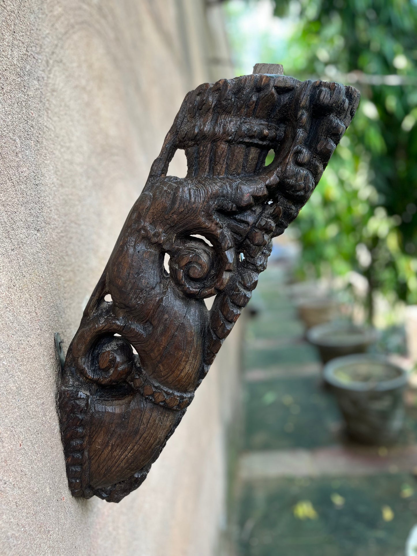 Vintage Wooden Hand carved Bracket
