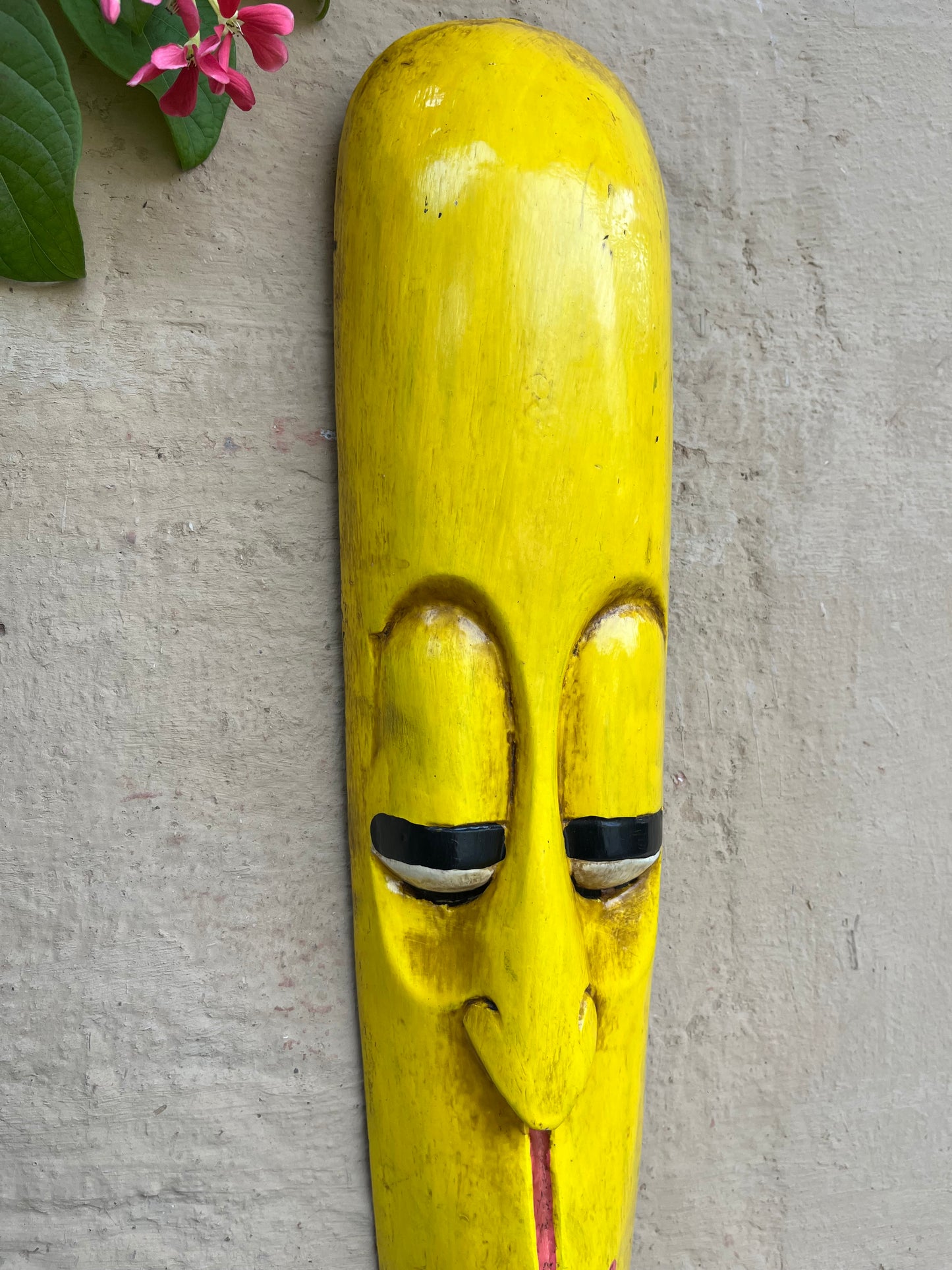 Hand Painted Yellow Long Mask