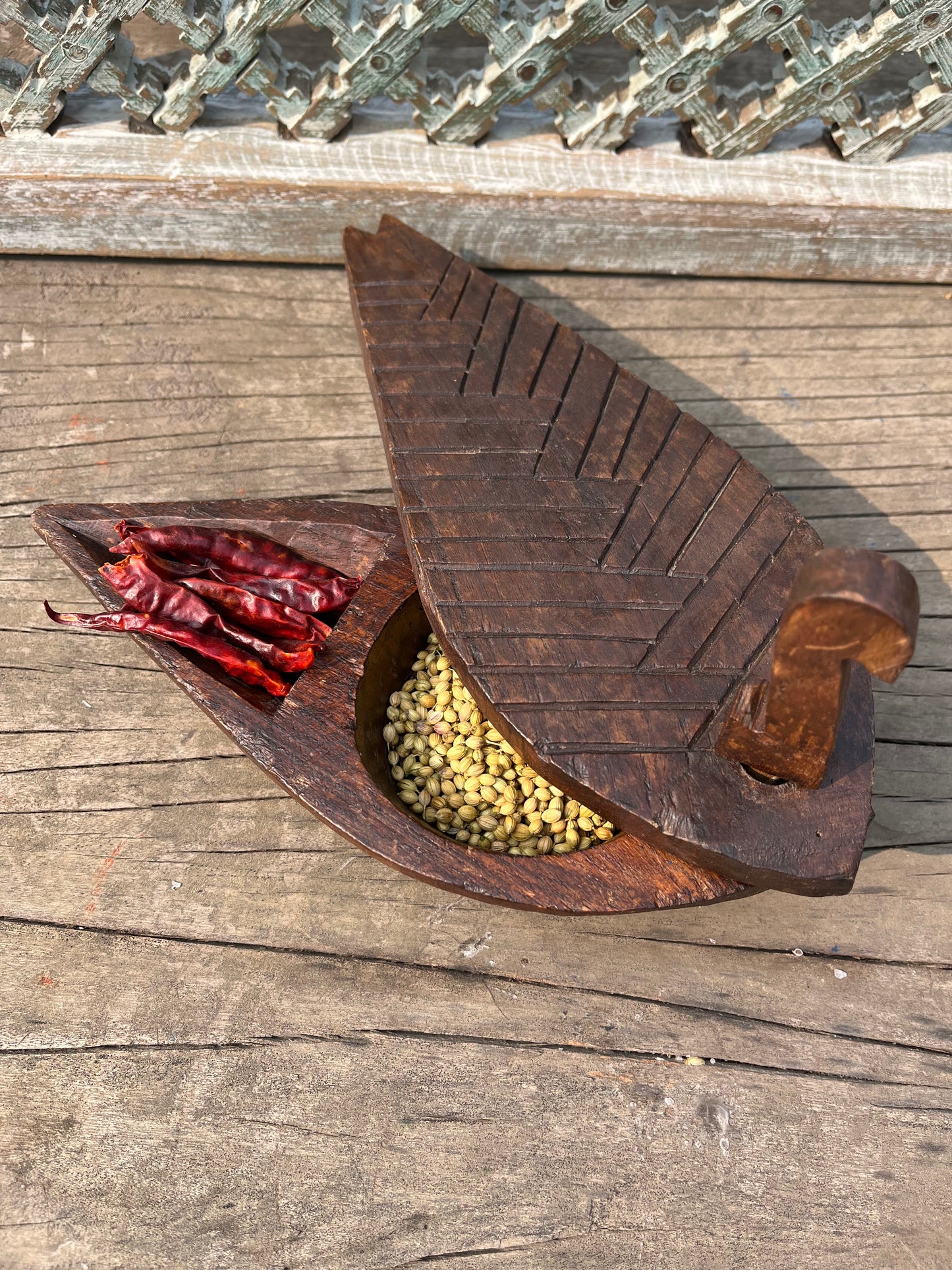 Wood Spice Sliding Box