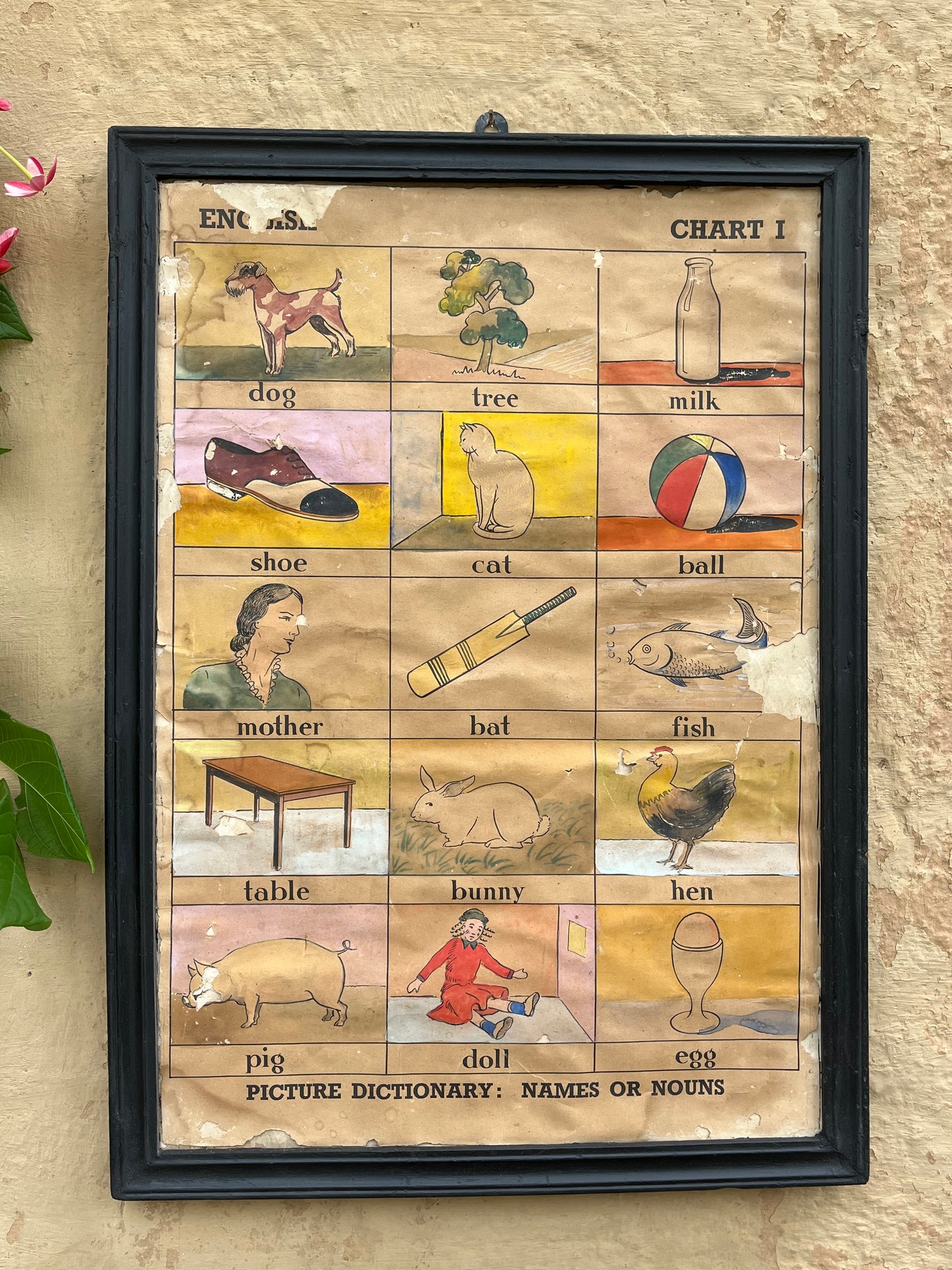 Old Alphabet Chart Frame