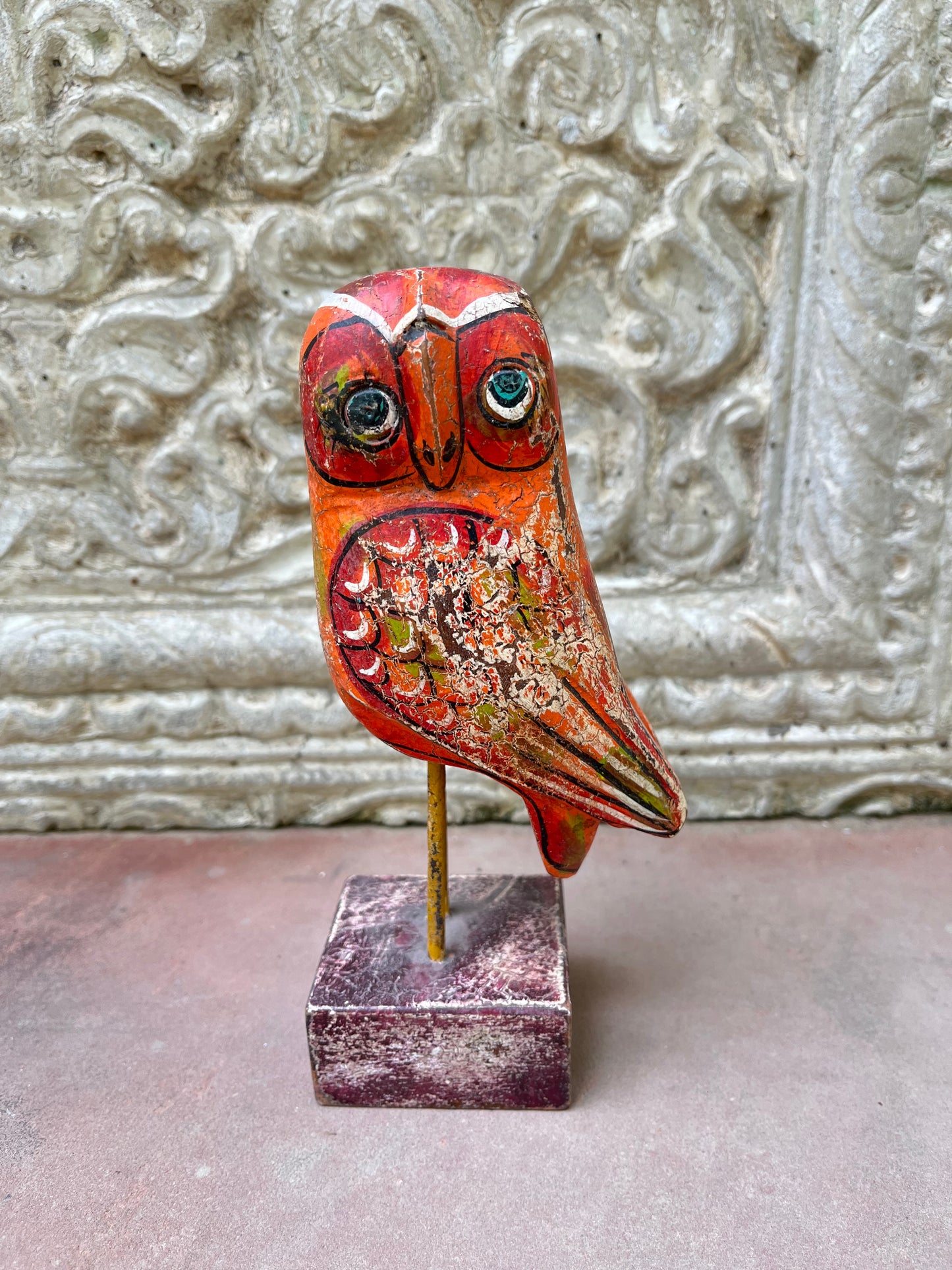 Wood Painted Owl