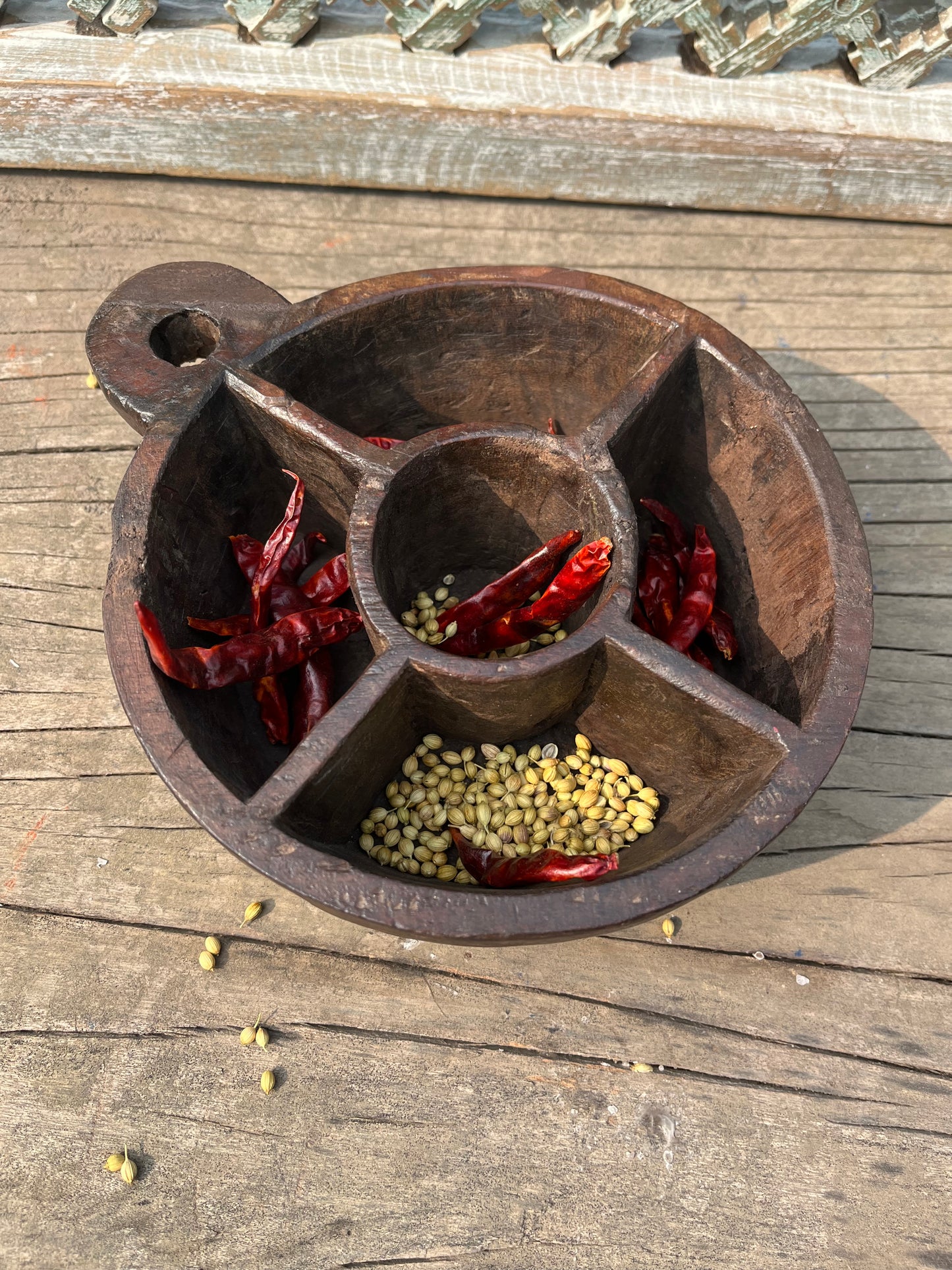 Old Wood Open Spice Box