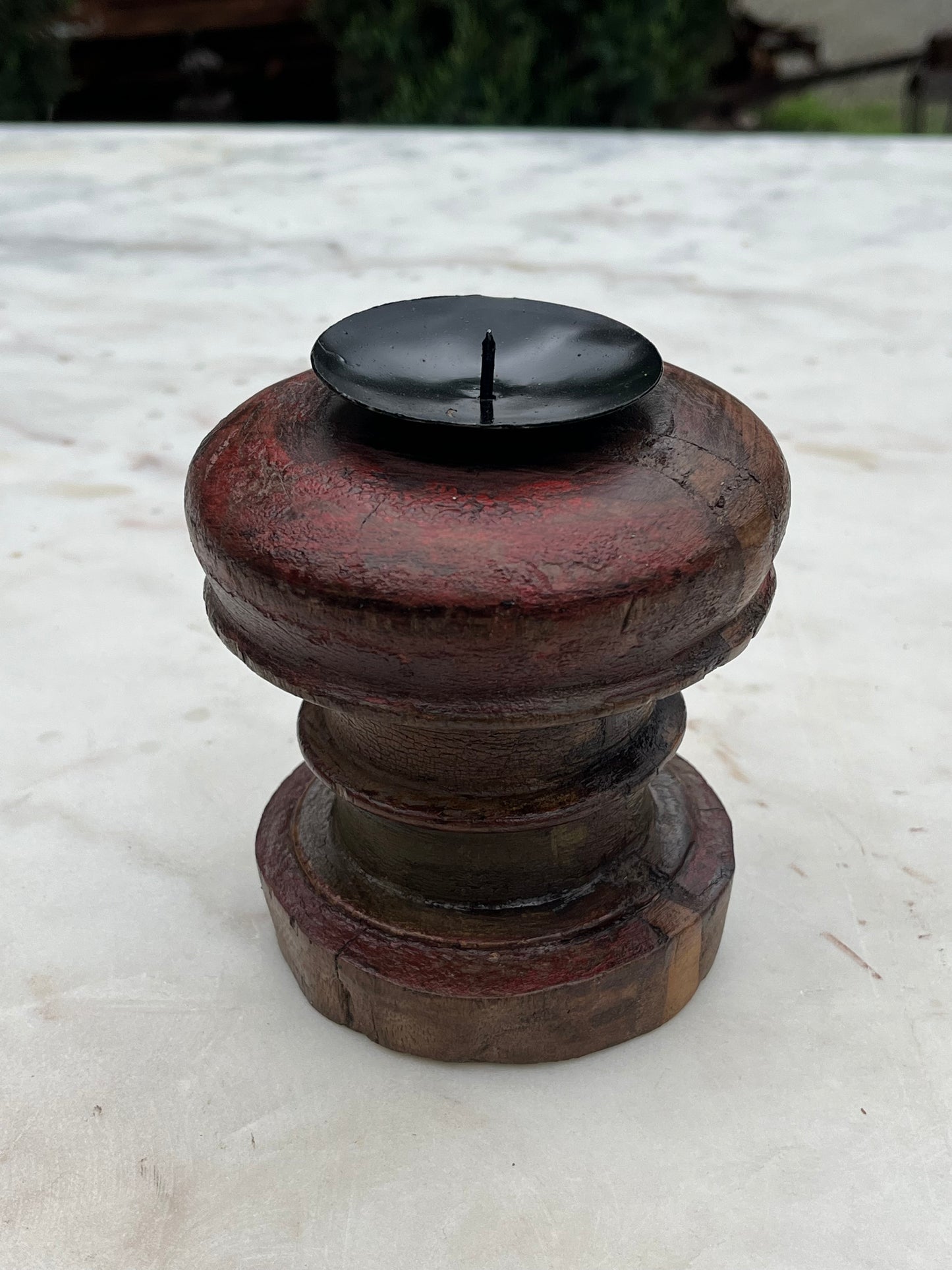 Wood VintageCandle Holder