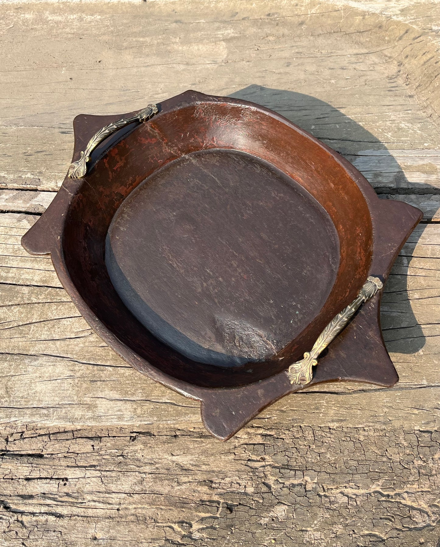 Vintage Wood Chapati Plate