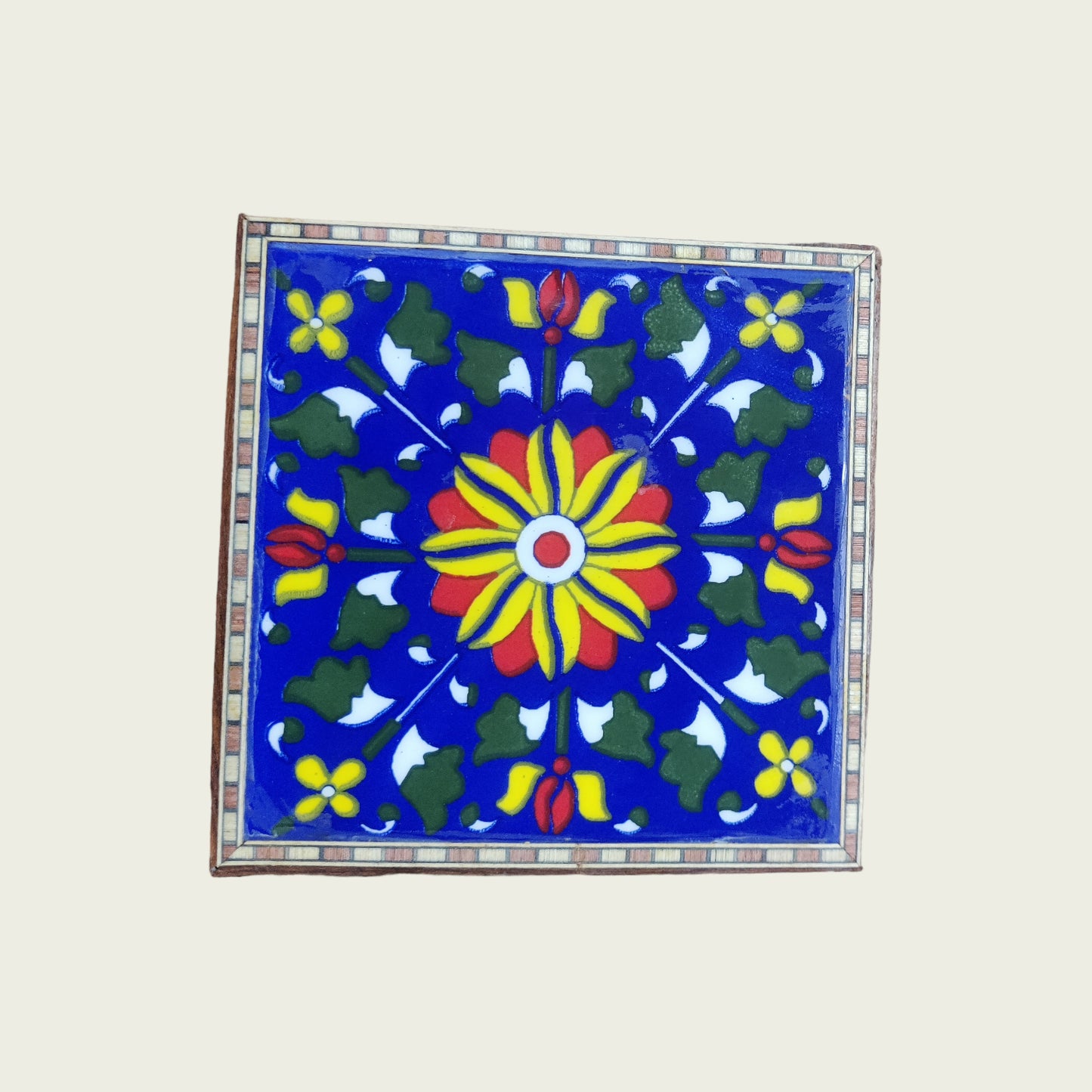Wooden tile box
