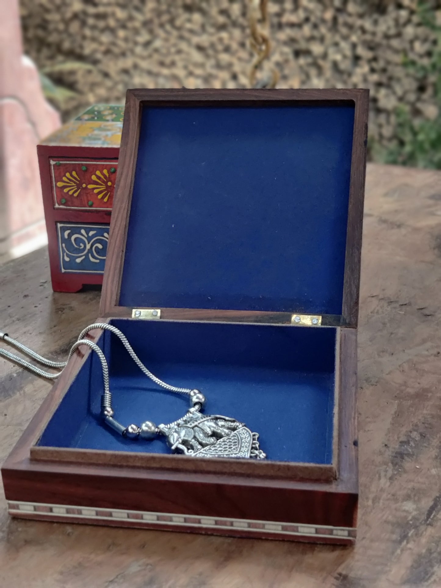 Wooden tile box