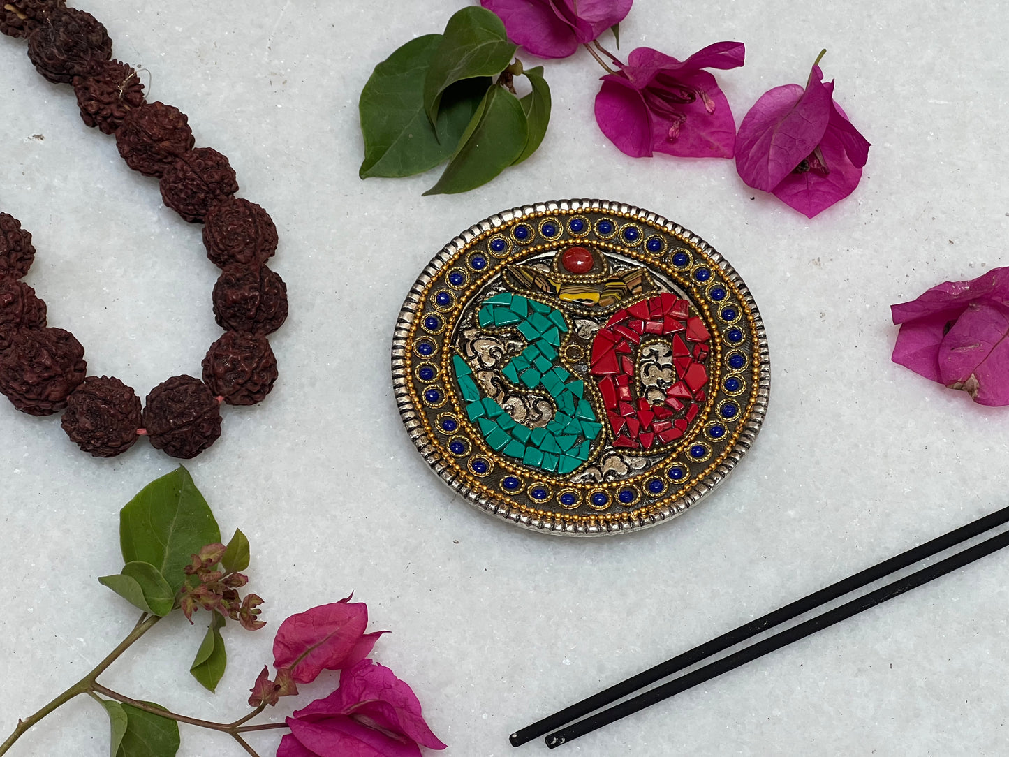 Metal Om Incense Stick Holder