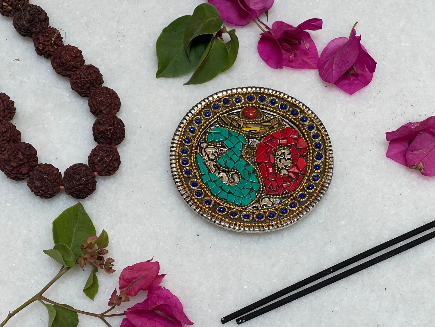 Metal Om Incense Stick Holder