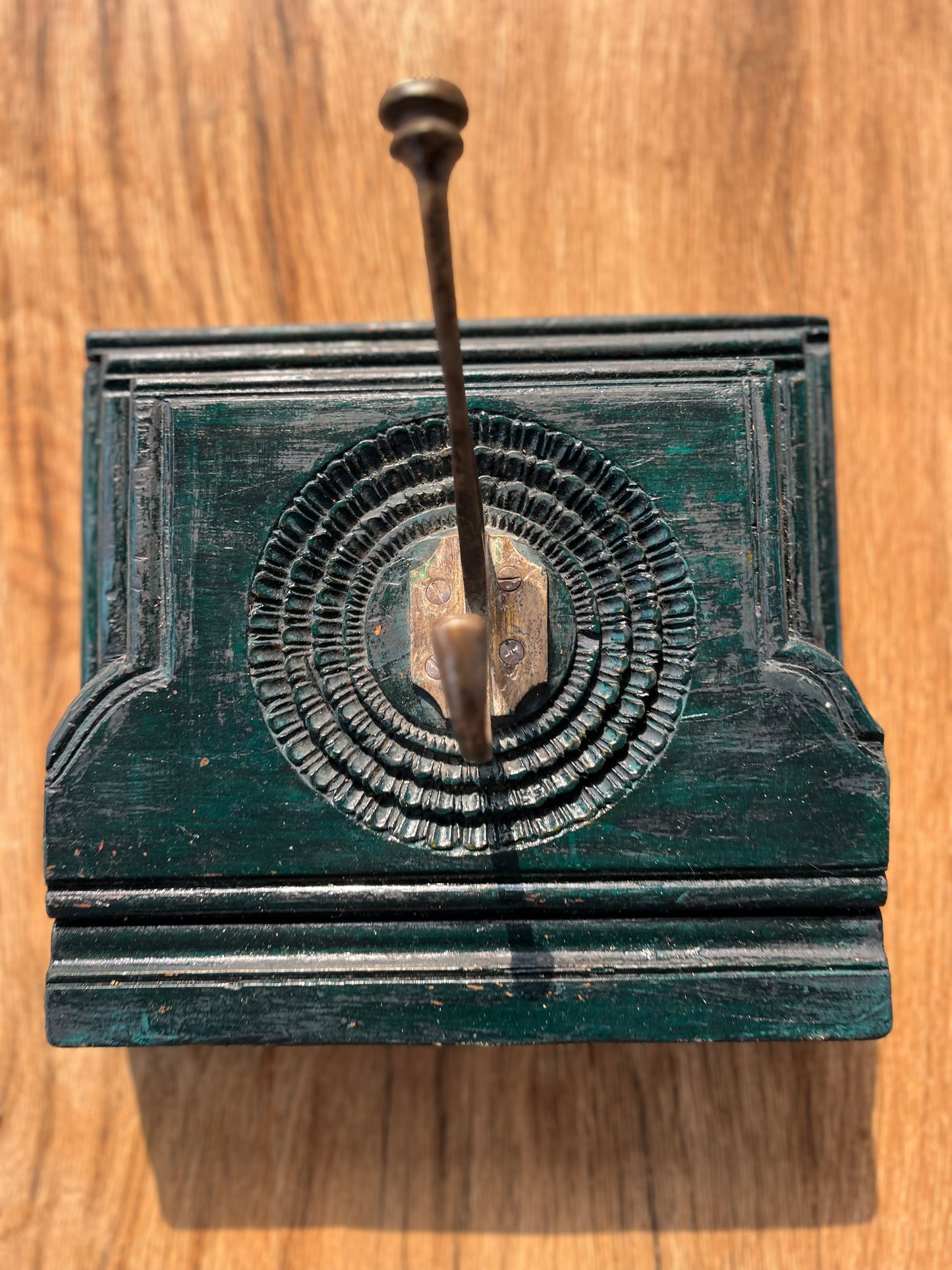 Vintage Wooden Brass Hook