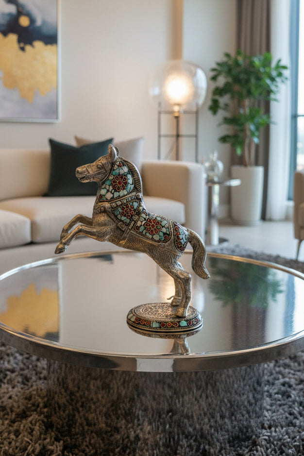 Metal jumping Decorative Horse