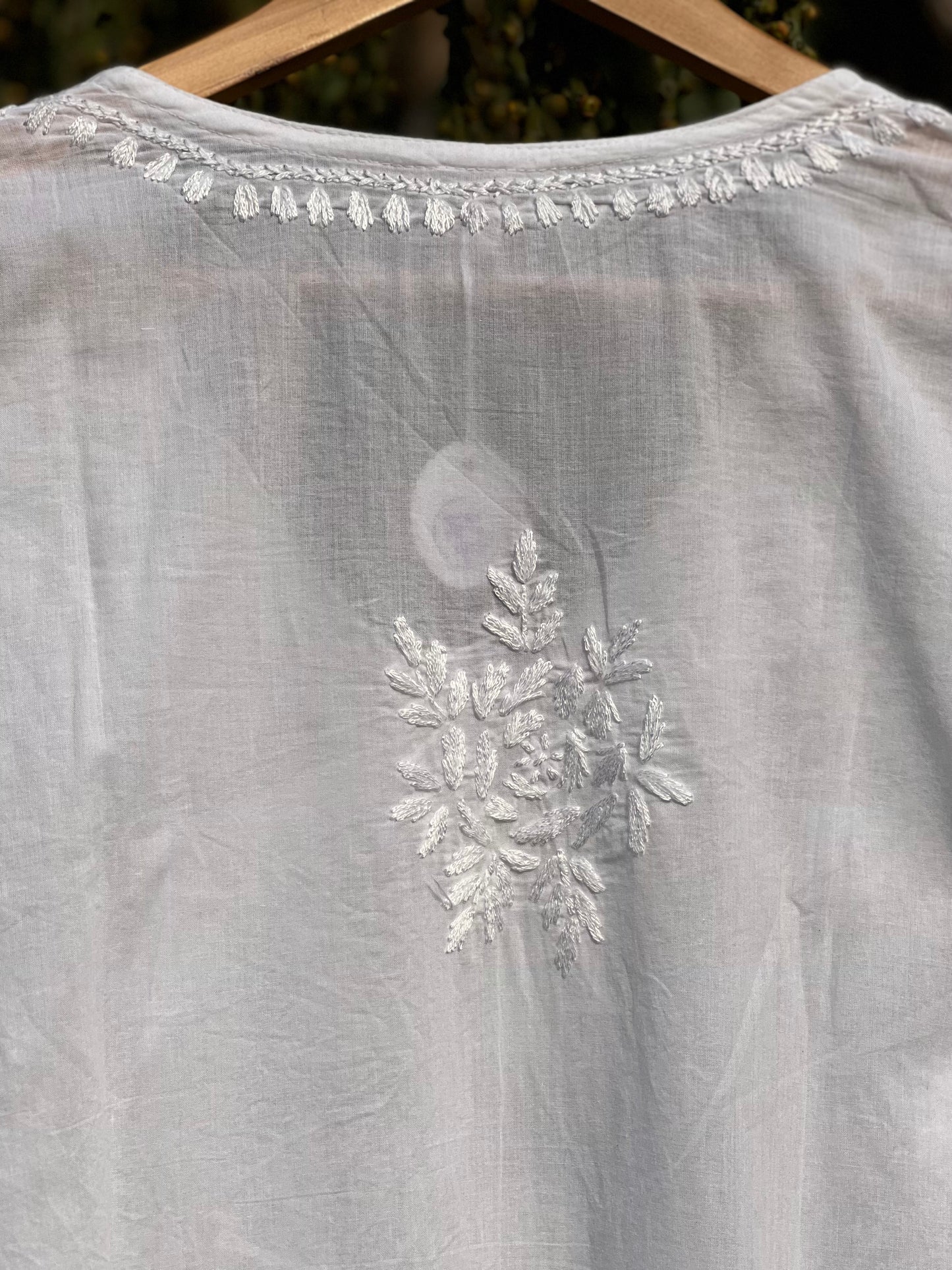 Chikankari Angrakha Kurti
