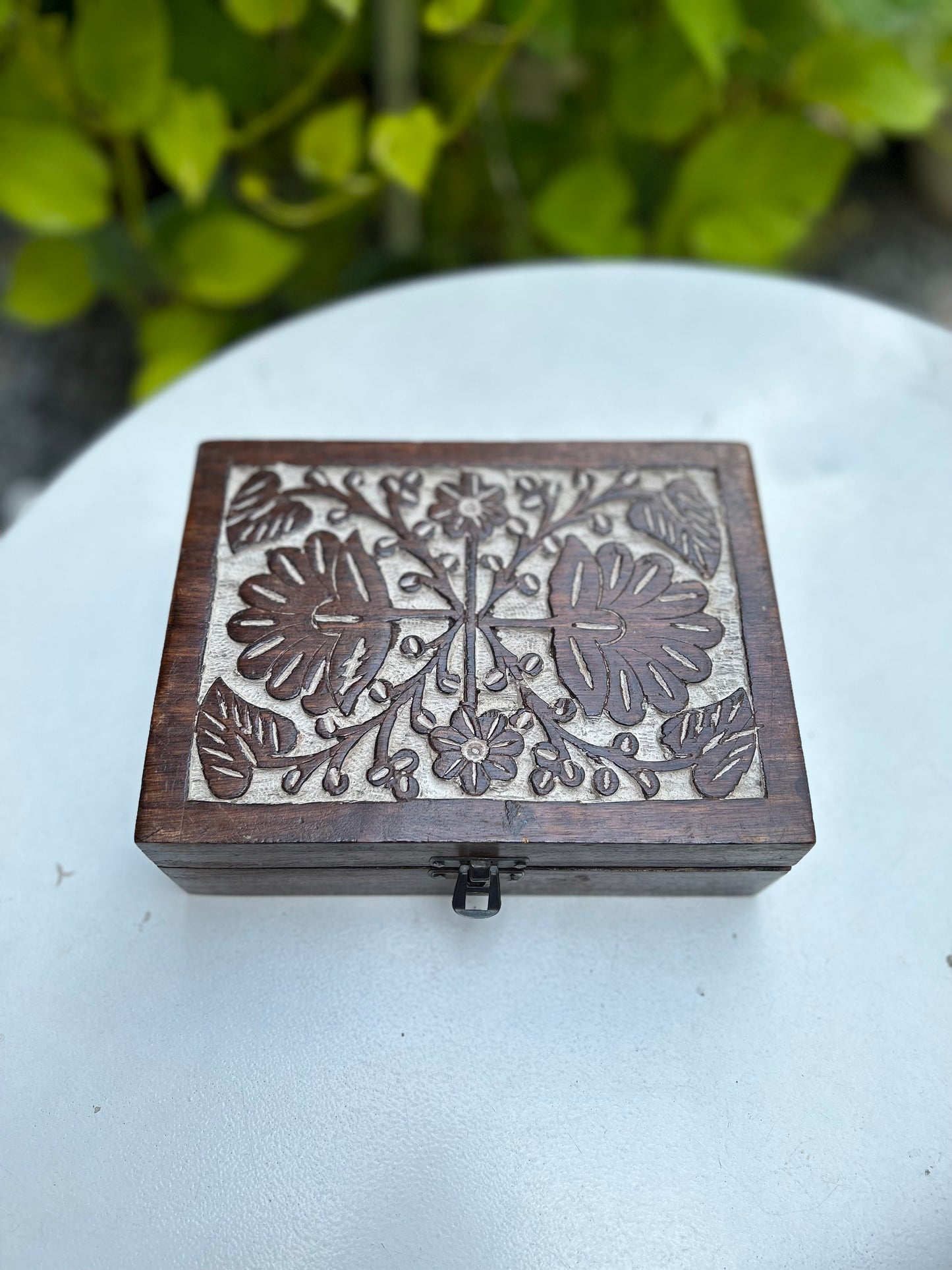 Wooden Hand-Carved Box