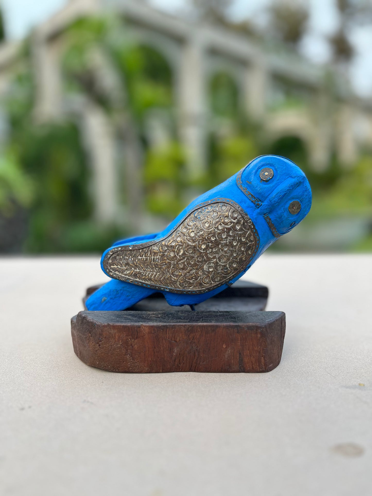 Wood Owl in Mystic Blue