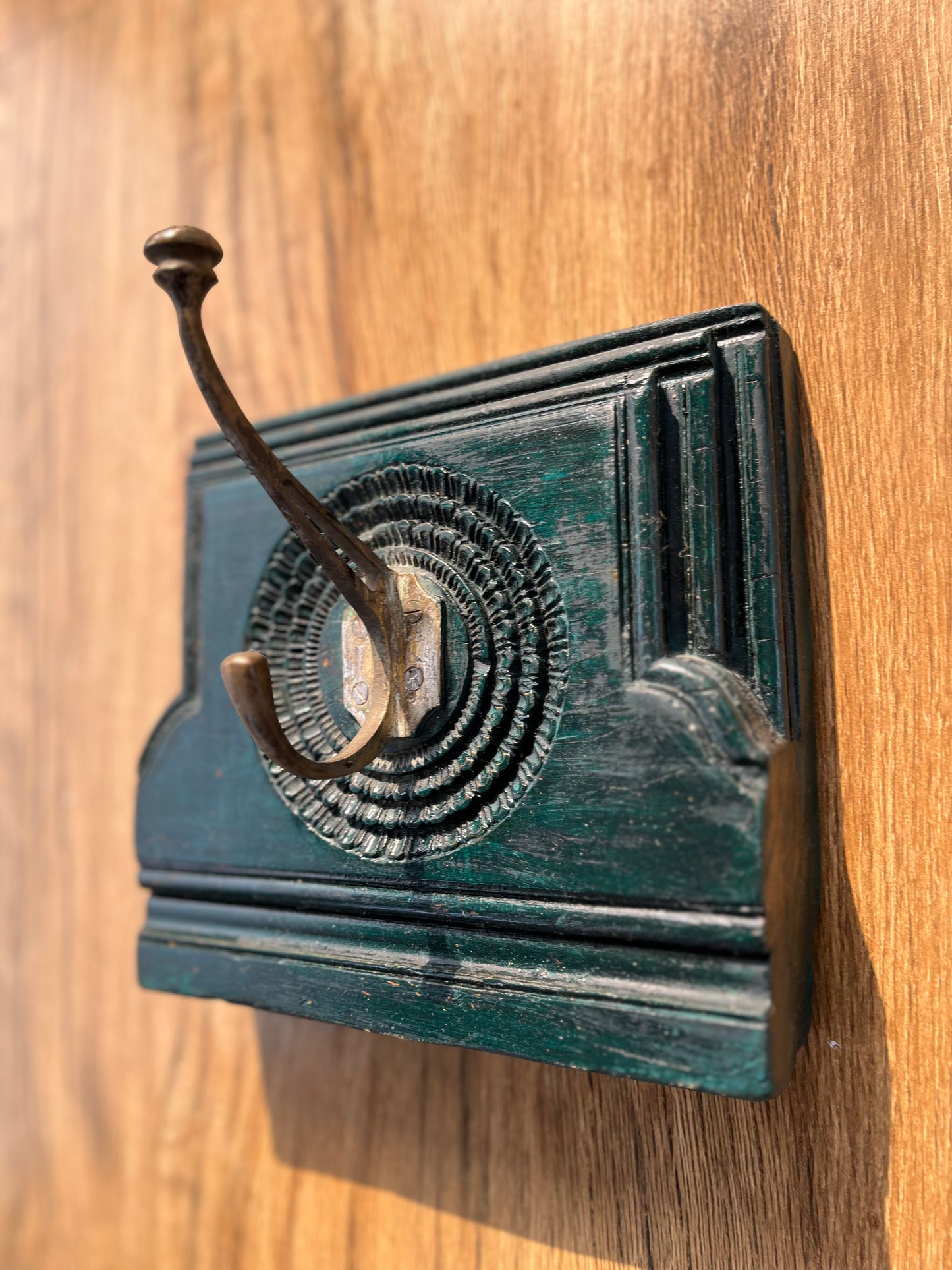 Vintage Wooden Brass Hook