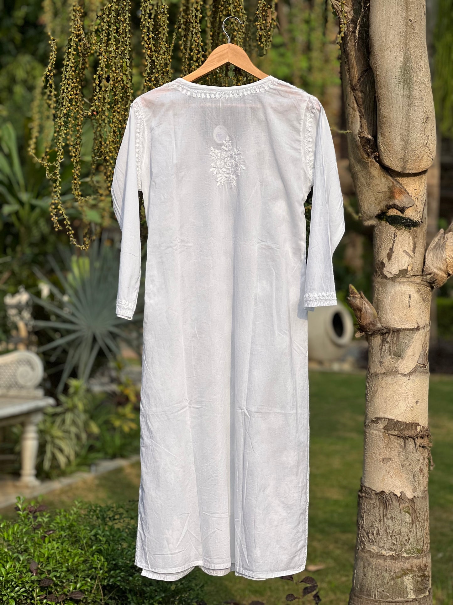 Chikankari Angrakha Kurti