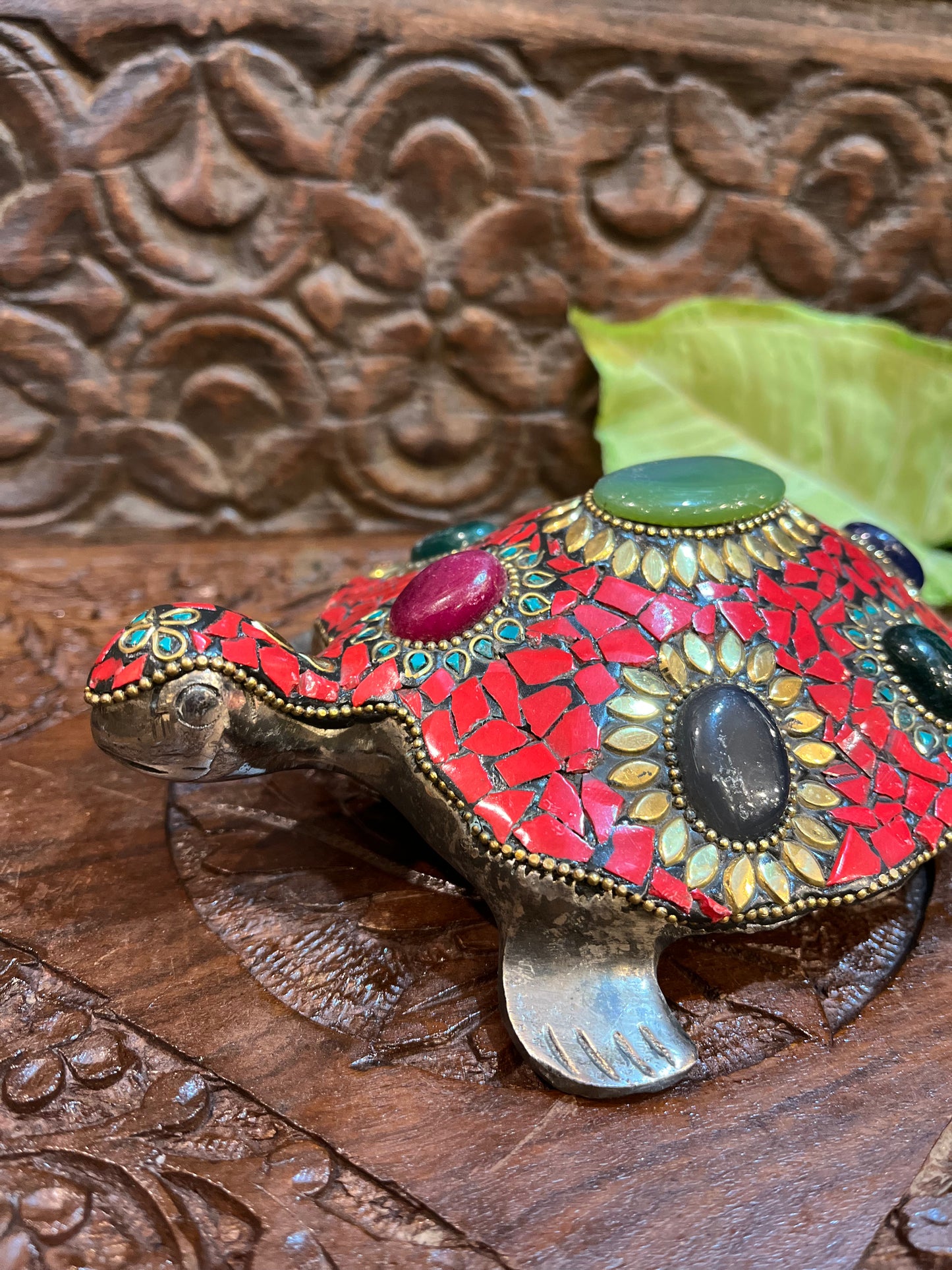 Metal Tortoise with Stone Work