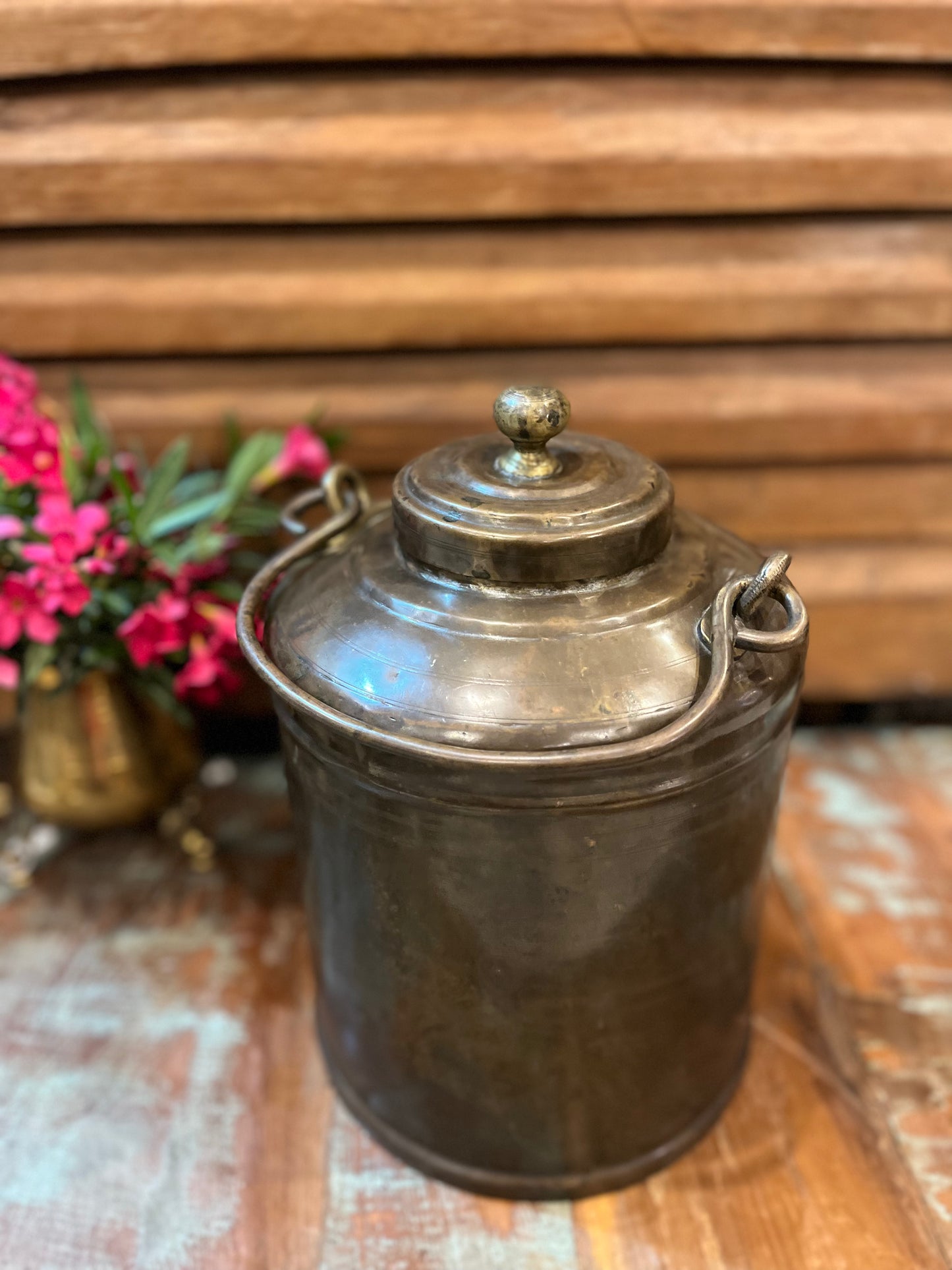 Brass Vintage Milk Container Pot