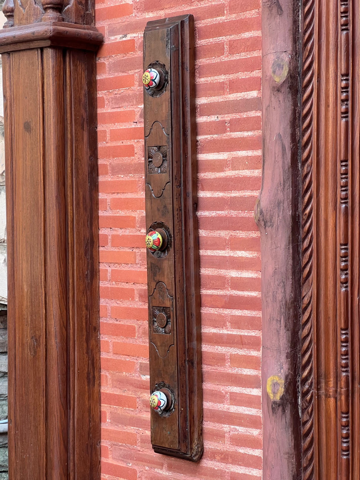 Vintage Hand-Carved Wall Panel