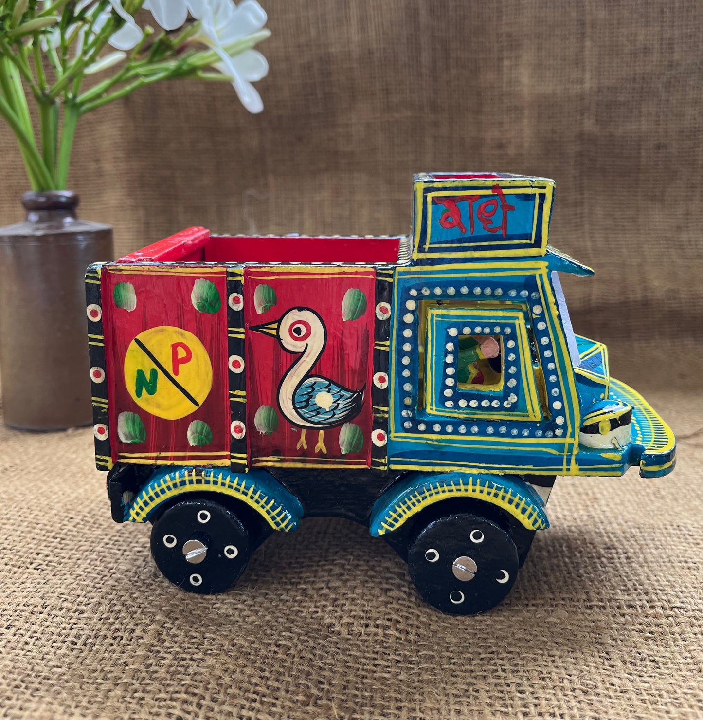 Wooden Handpainted Truck