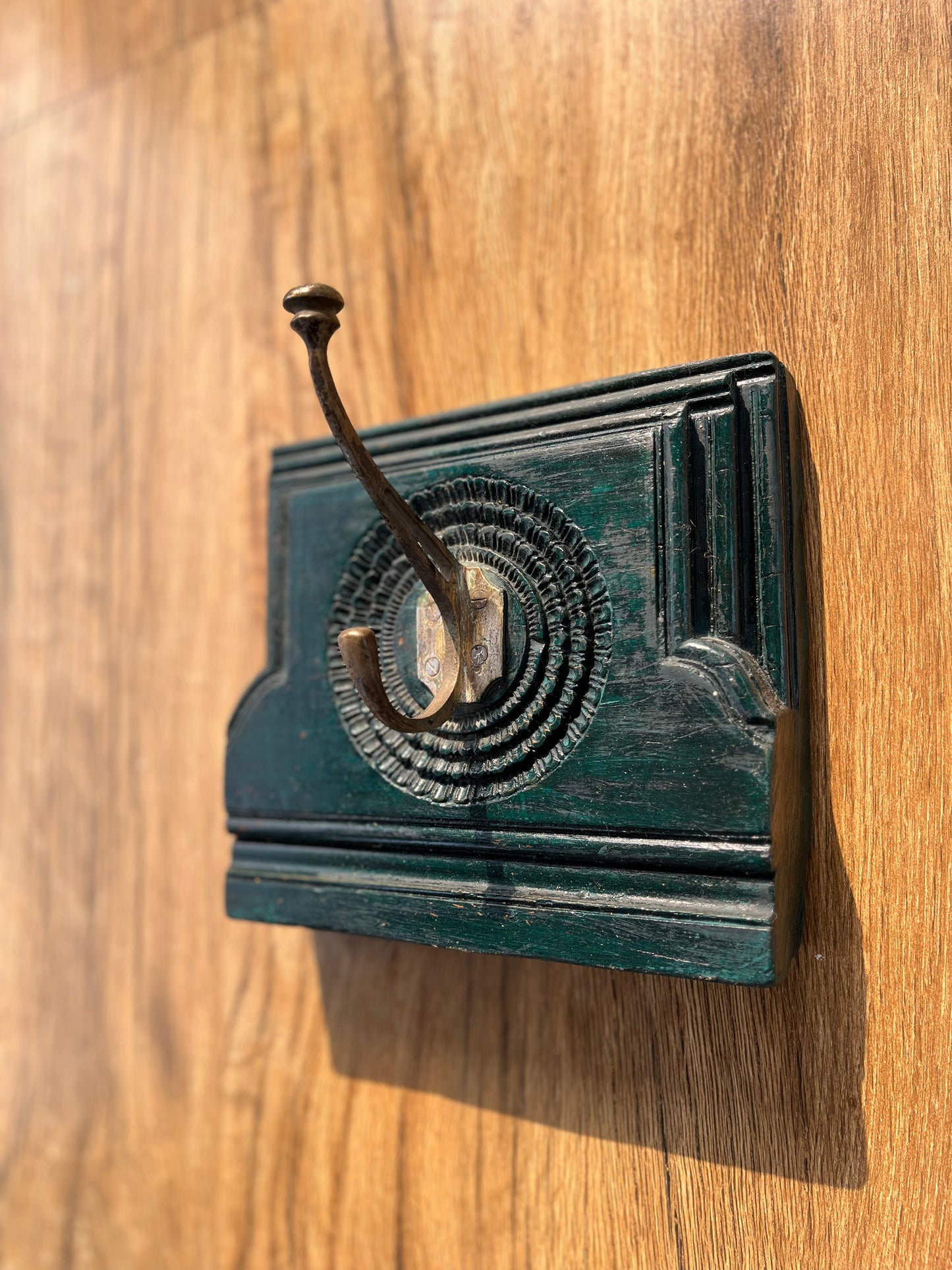 Vintage Wooden Brass Hook
