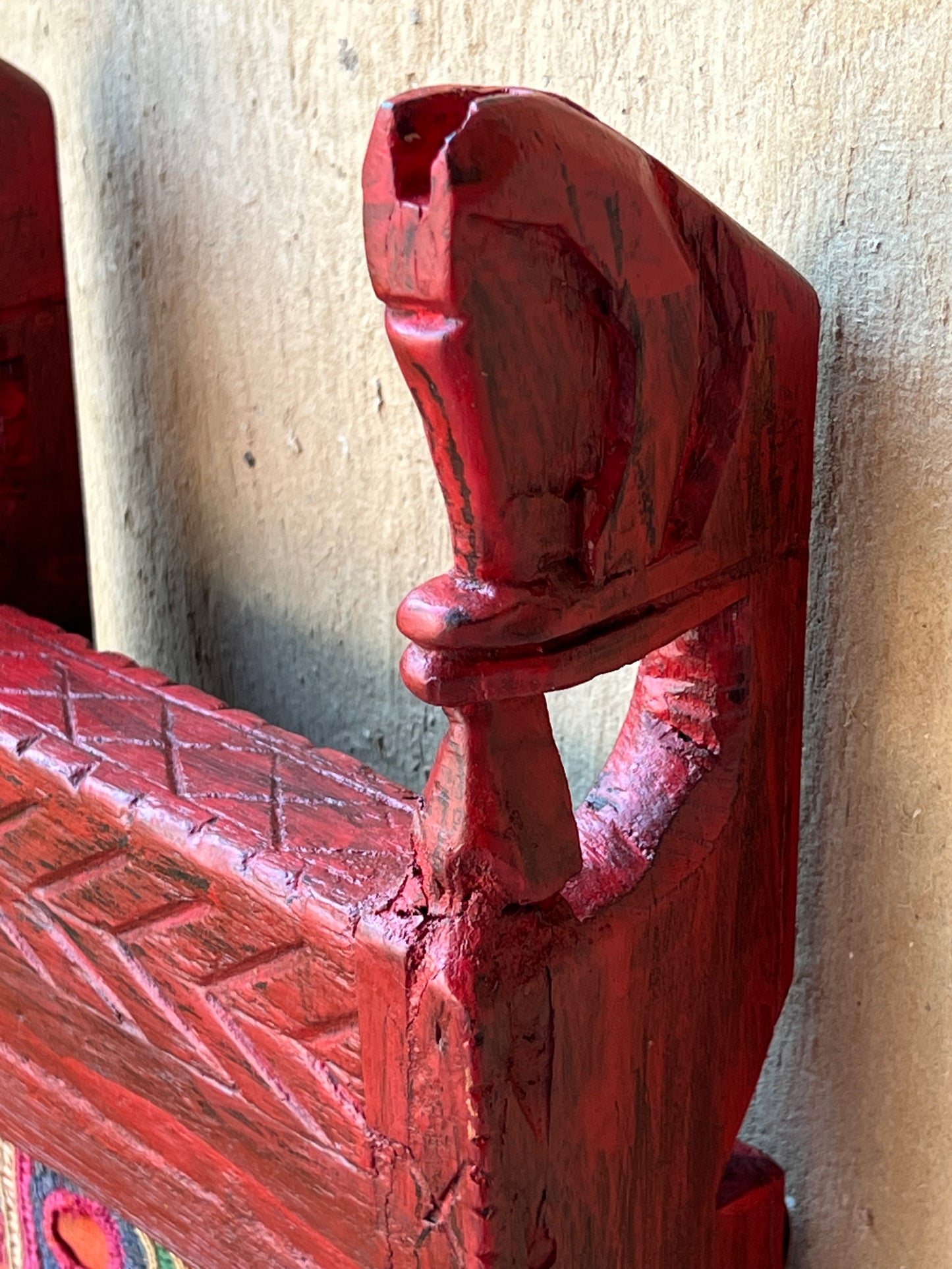 Wood Old Frame With Vintage patch work