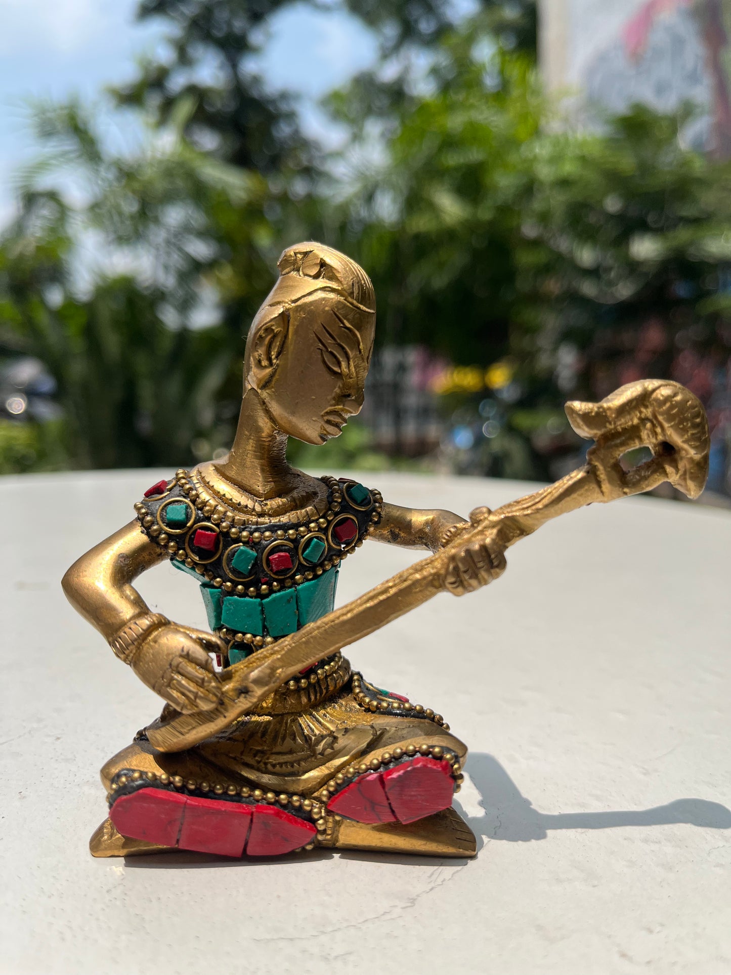 Brass Decorative Sitting musician
