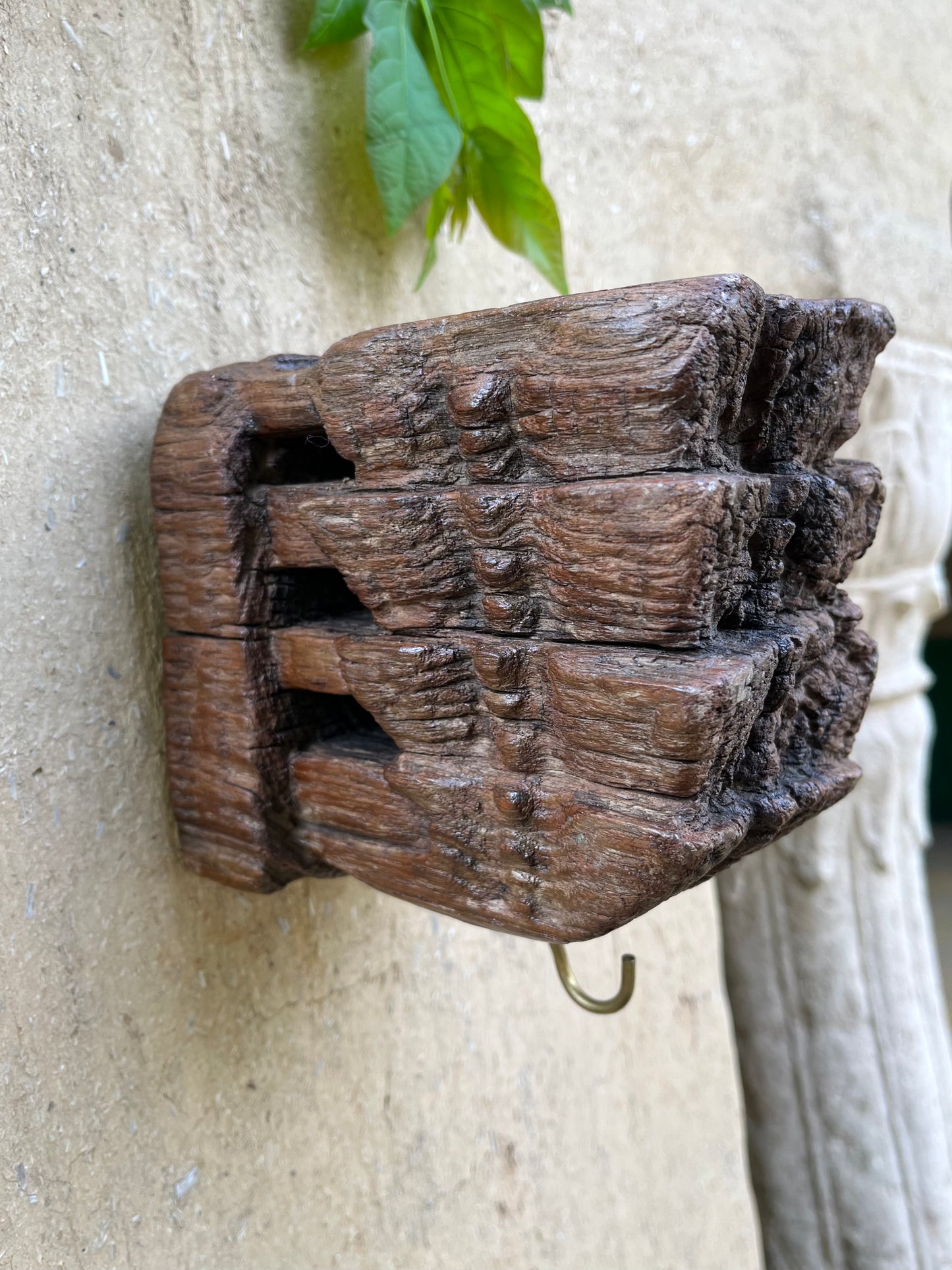 Wooden Wall Bracket with Hook
