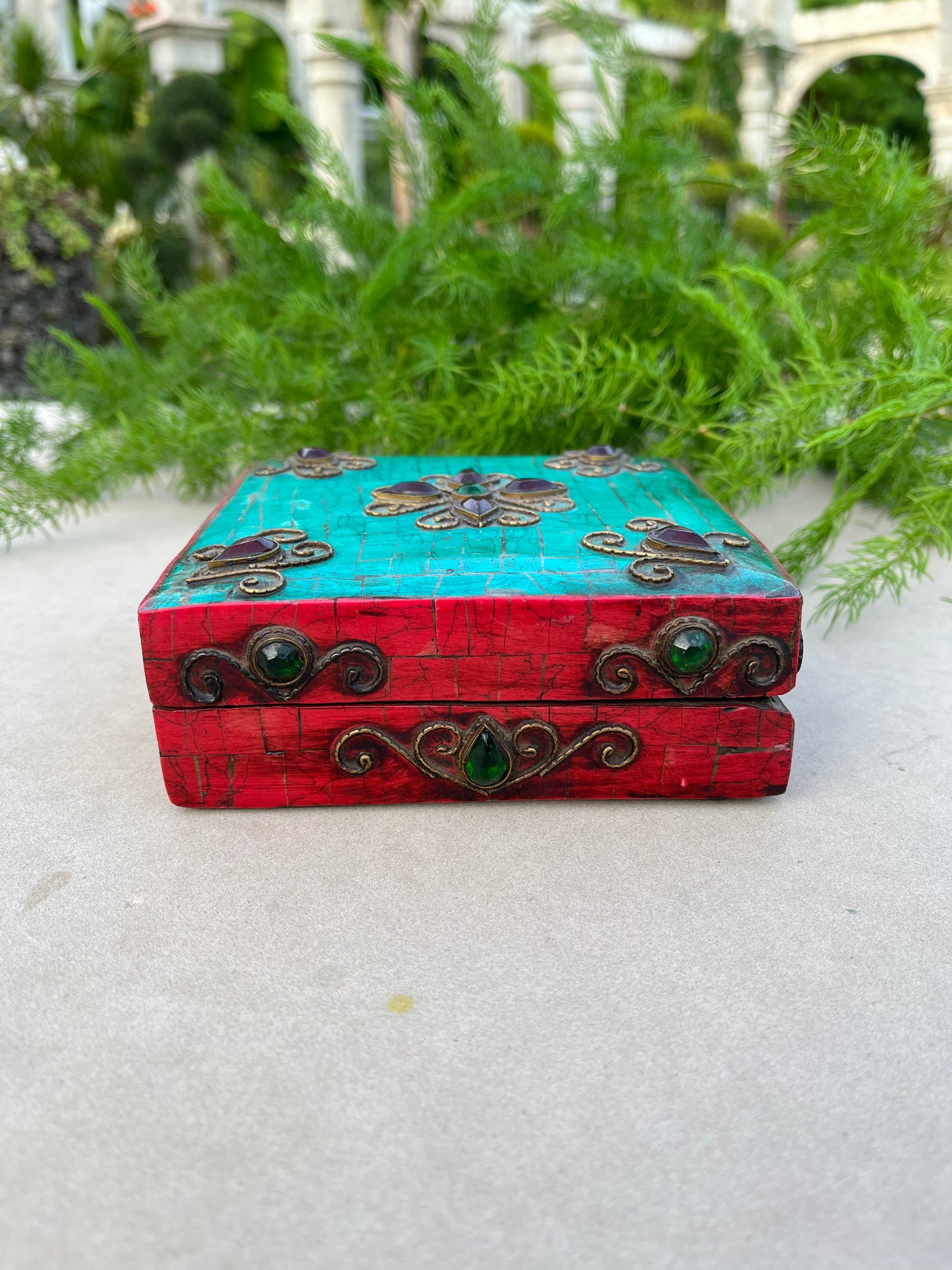 Wooden Stone Jewellery box