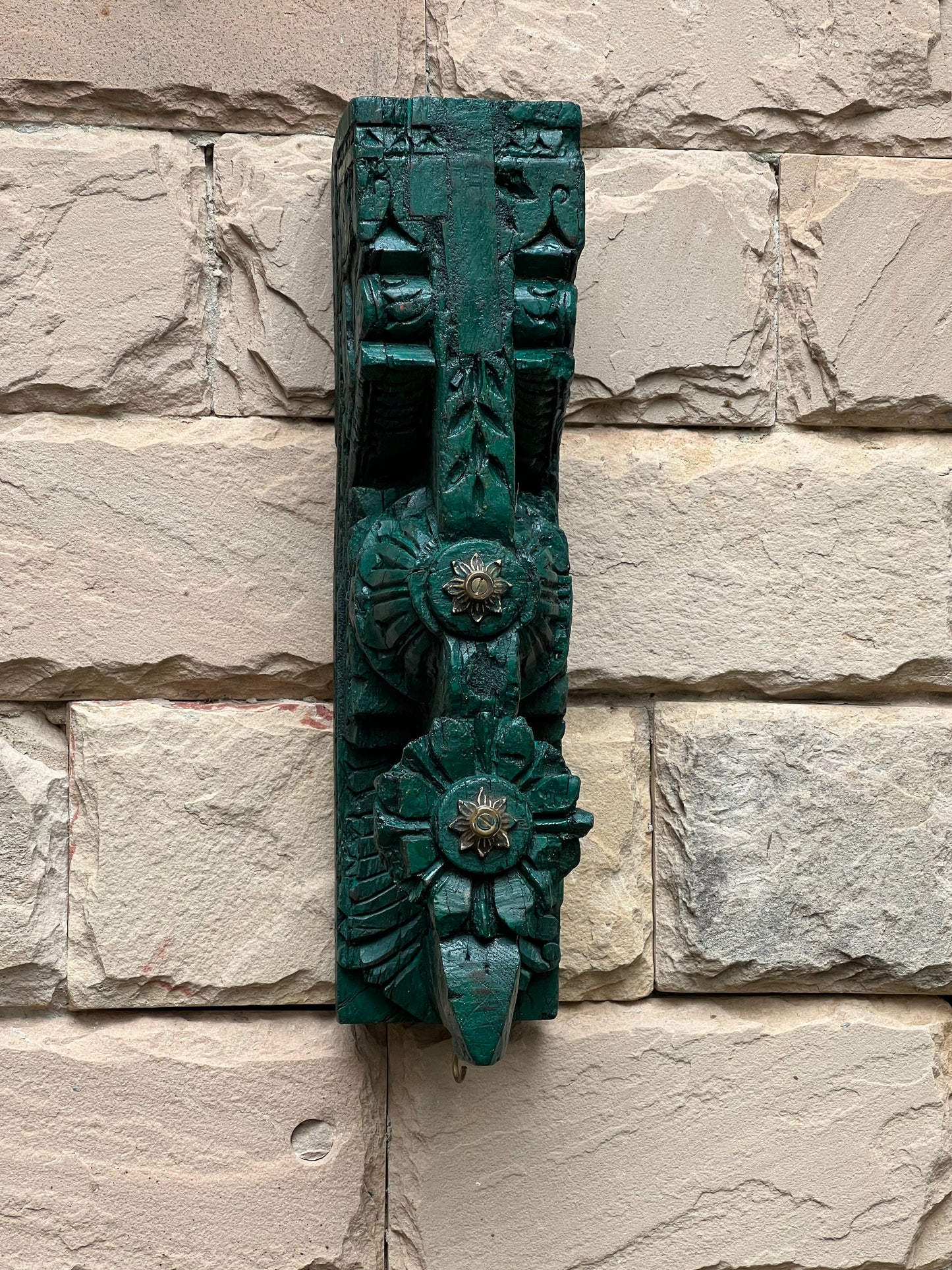 Wooden Green Wall Bracket