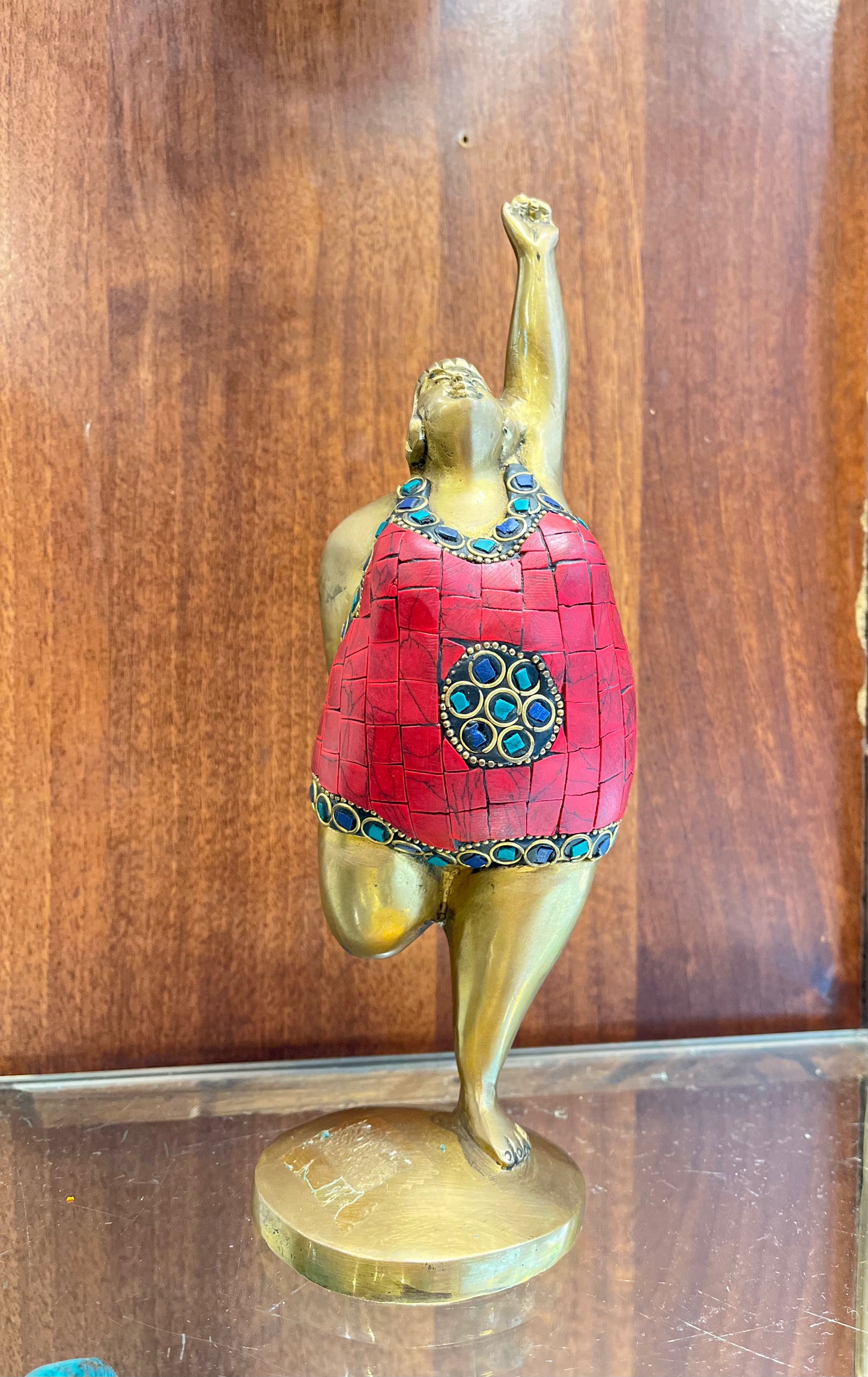 Brass Yogasan lady