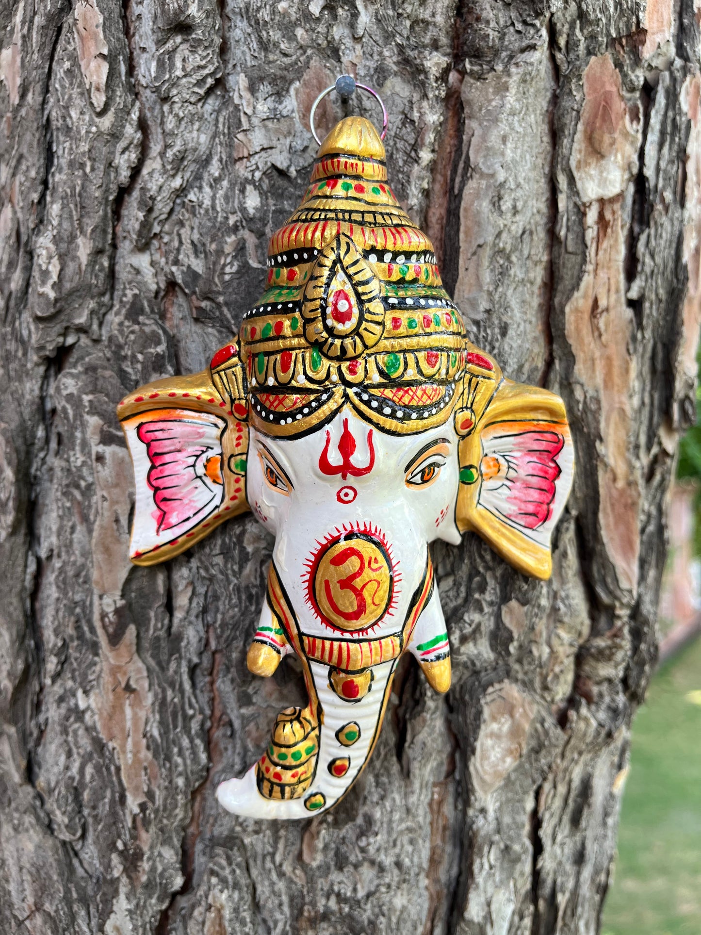 Metal Ganesha Wall Face Mask