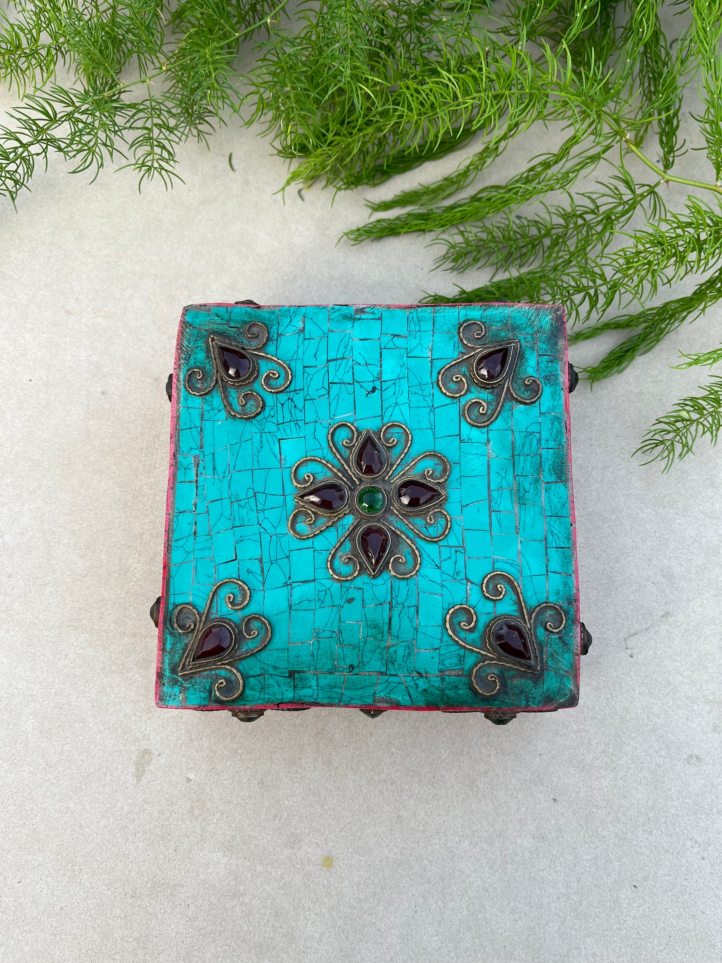 Wooden Stone Jewellery box