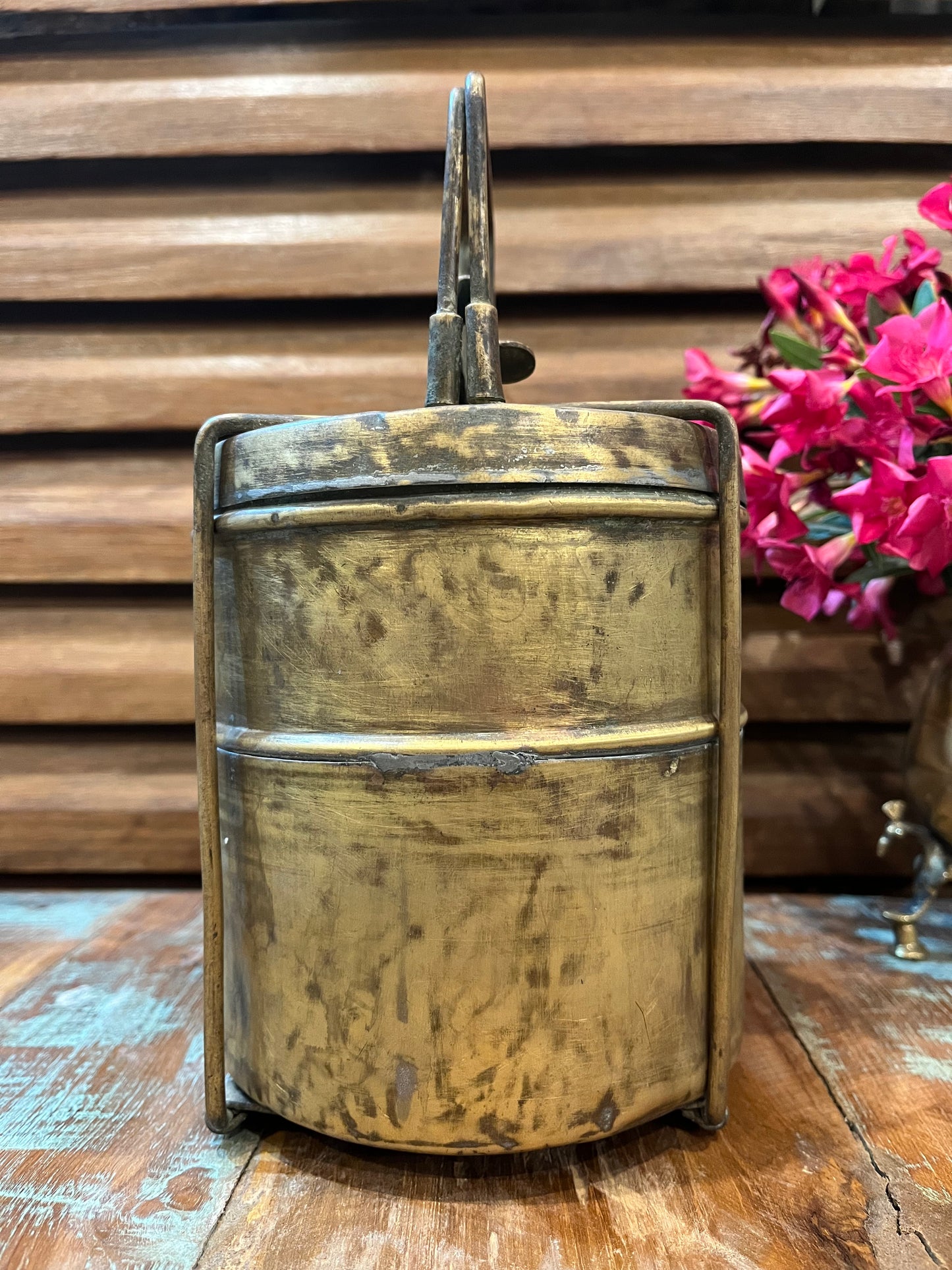 Vintage Brass Lunch Box Clock