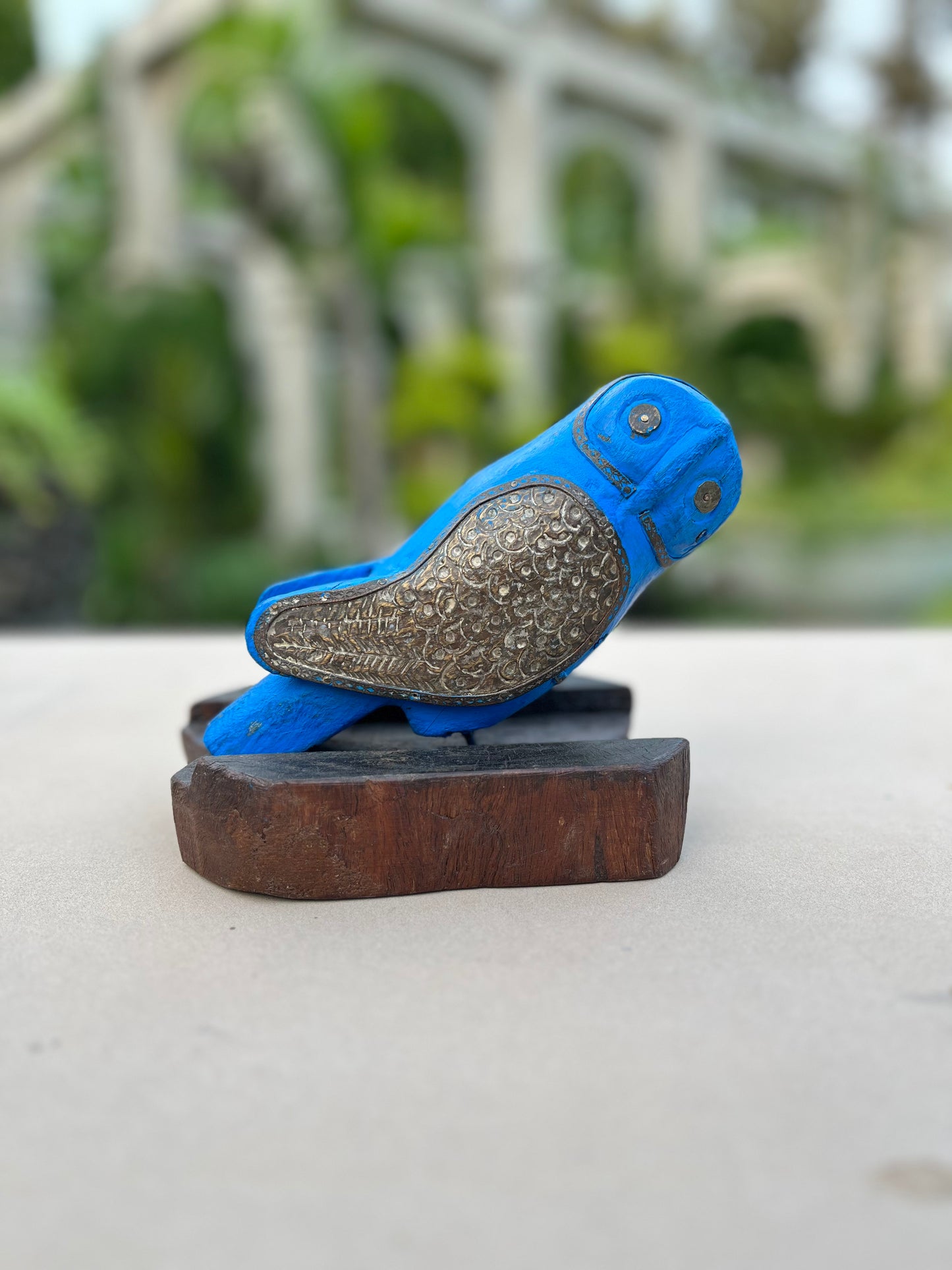 Wood Owl in Mystic Blue