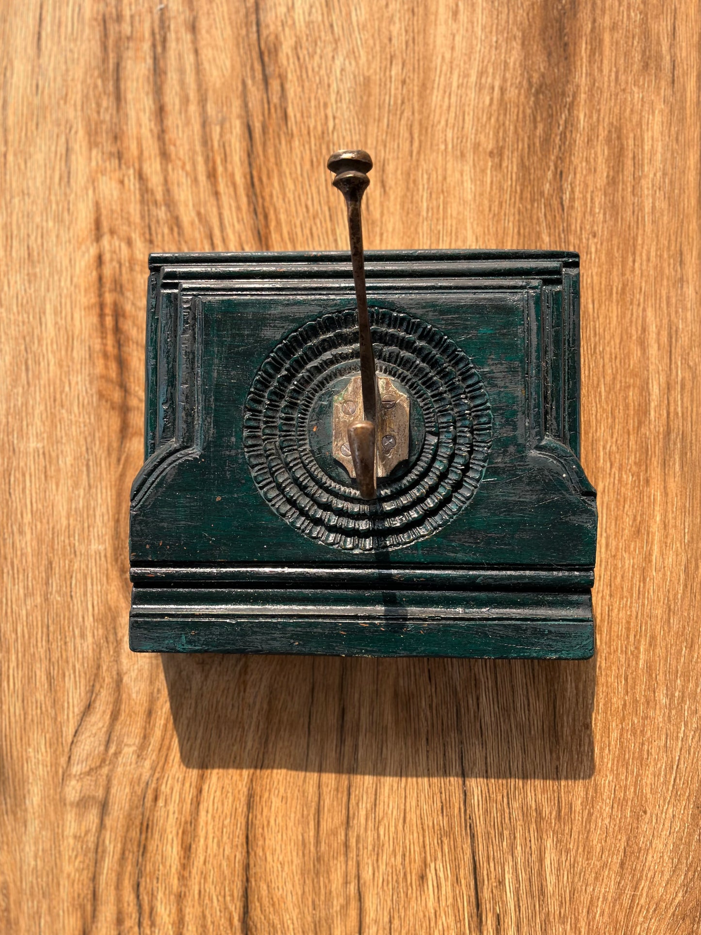 Vintage Wooden Brass Hook