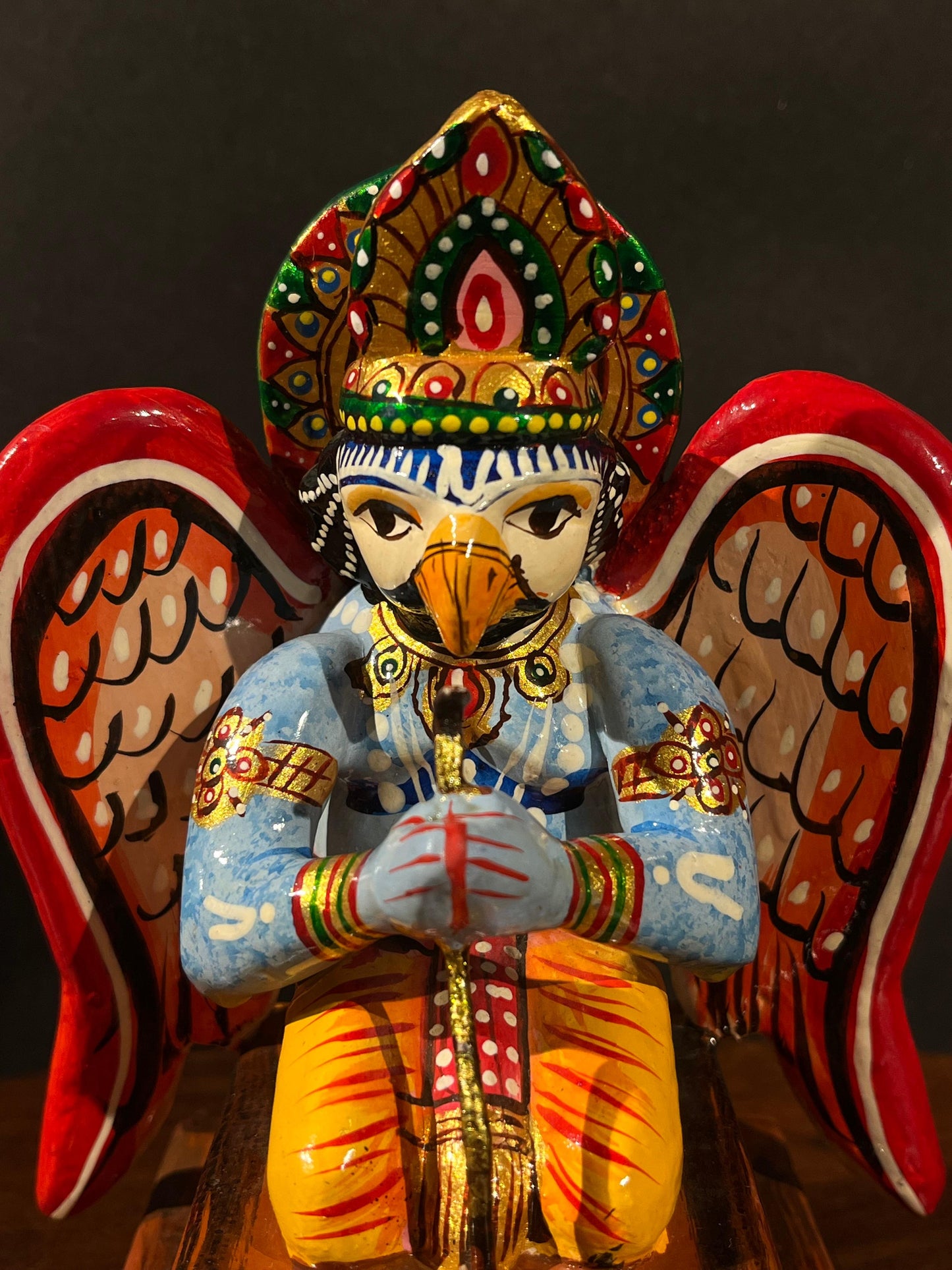 Wood Divine Painted Garud