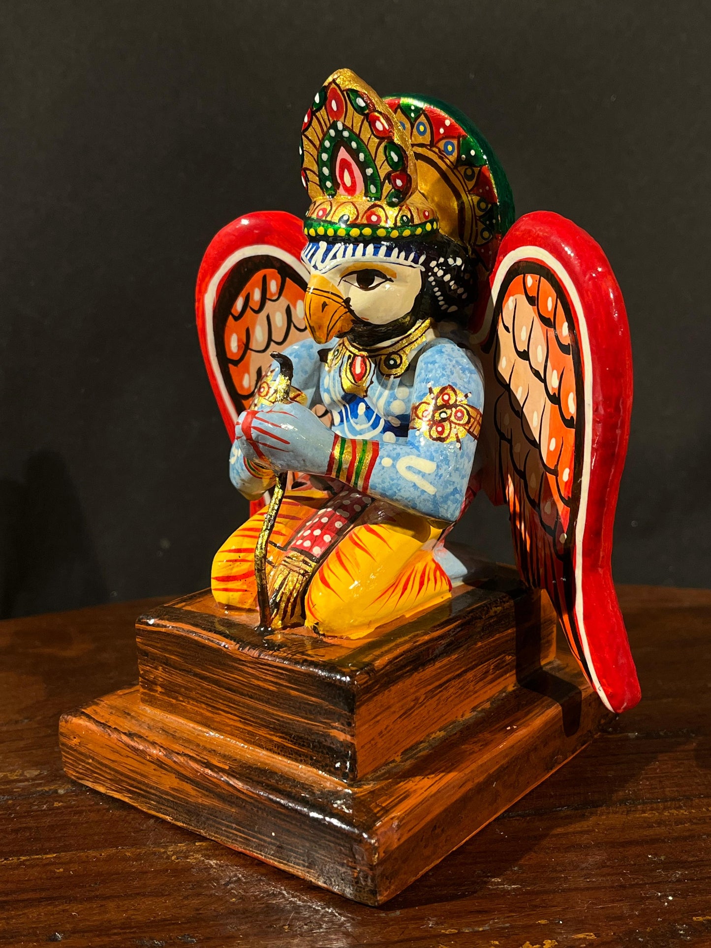 Wood Divine Painted Garud