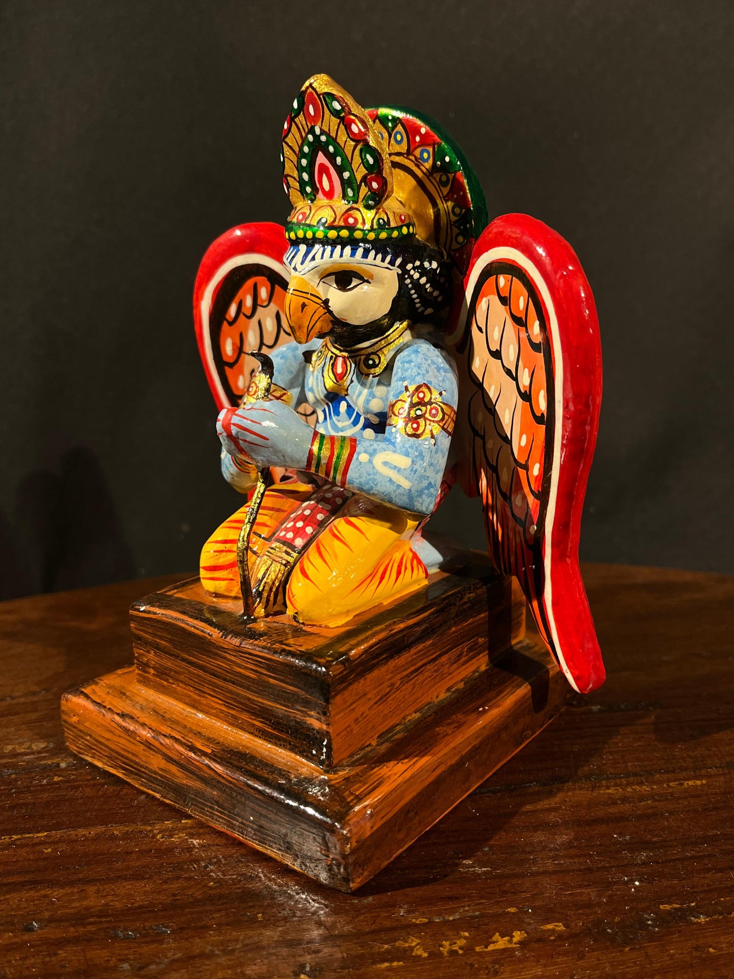 Wood Divine Painted Garud