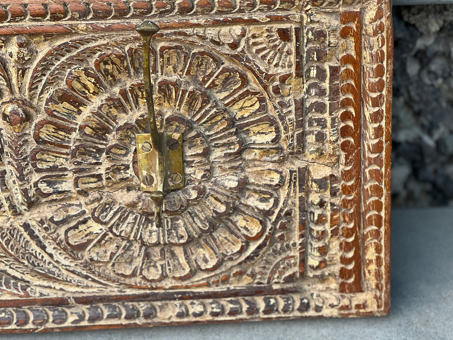 Vintage Wooden Carved Clothe Hanger