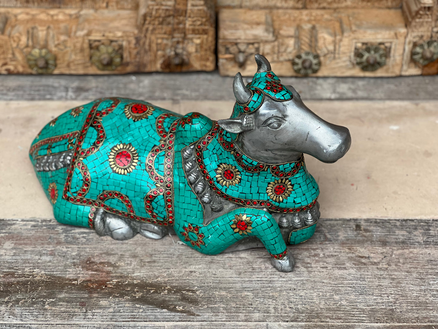 Metal Nandi Mosaic Work