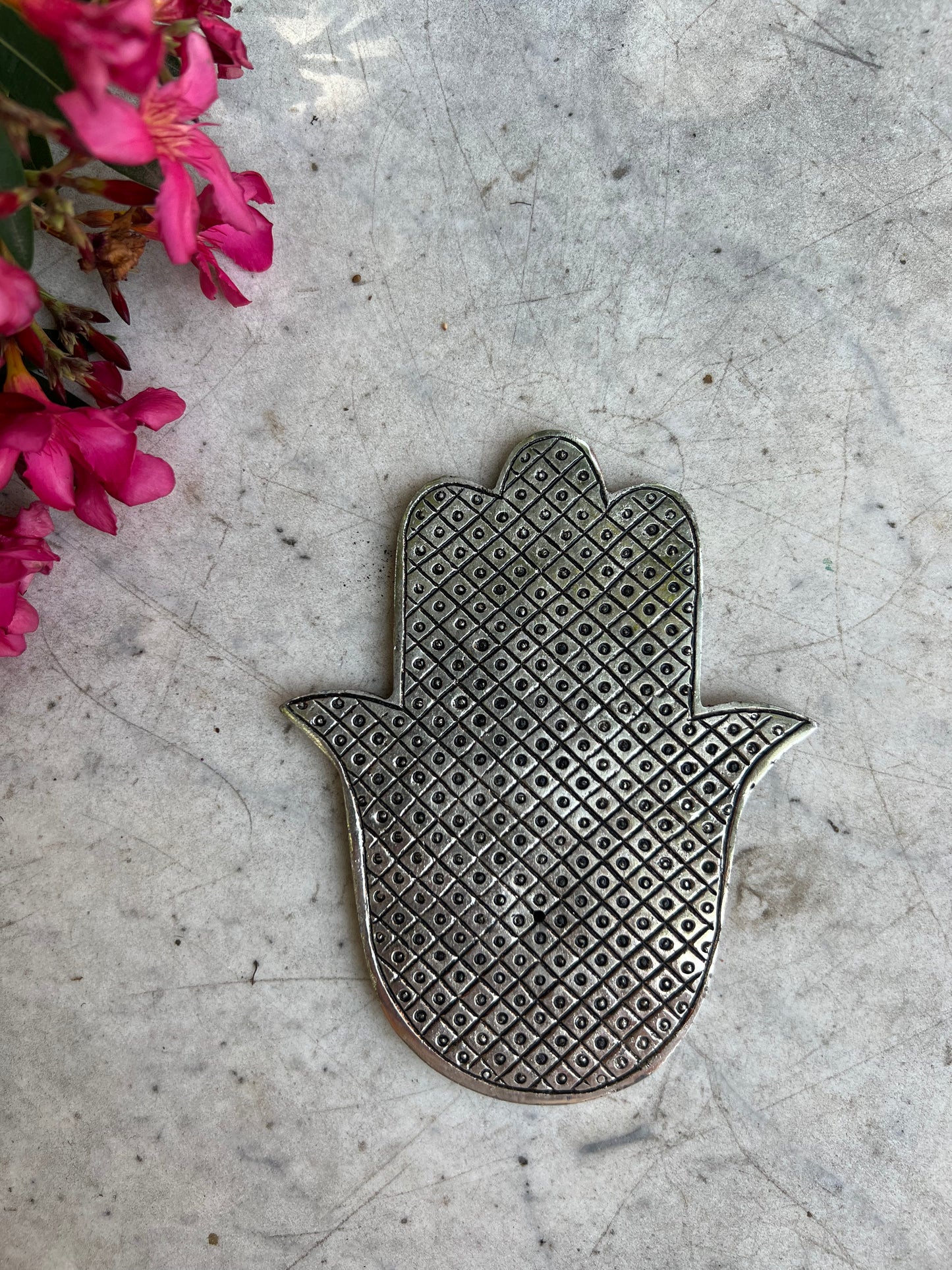 Hand Incense Stick Holder With Mosaic Stone