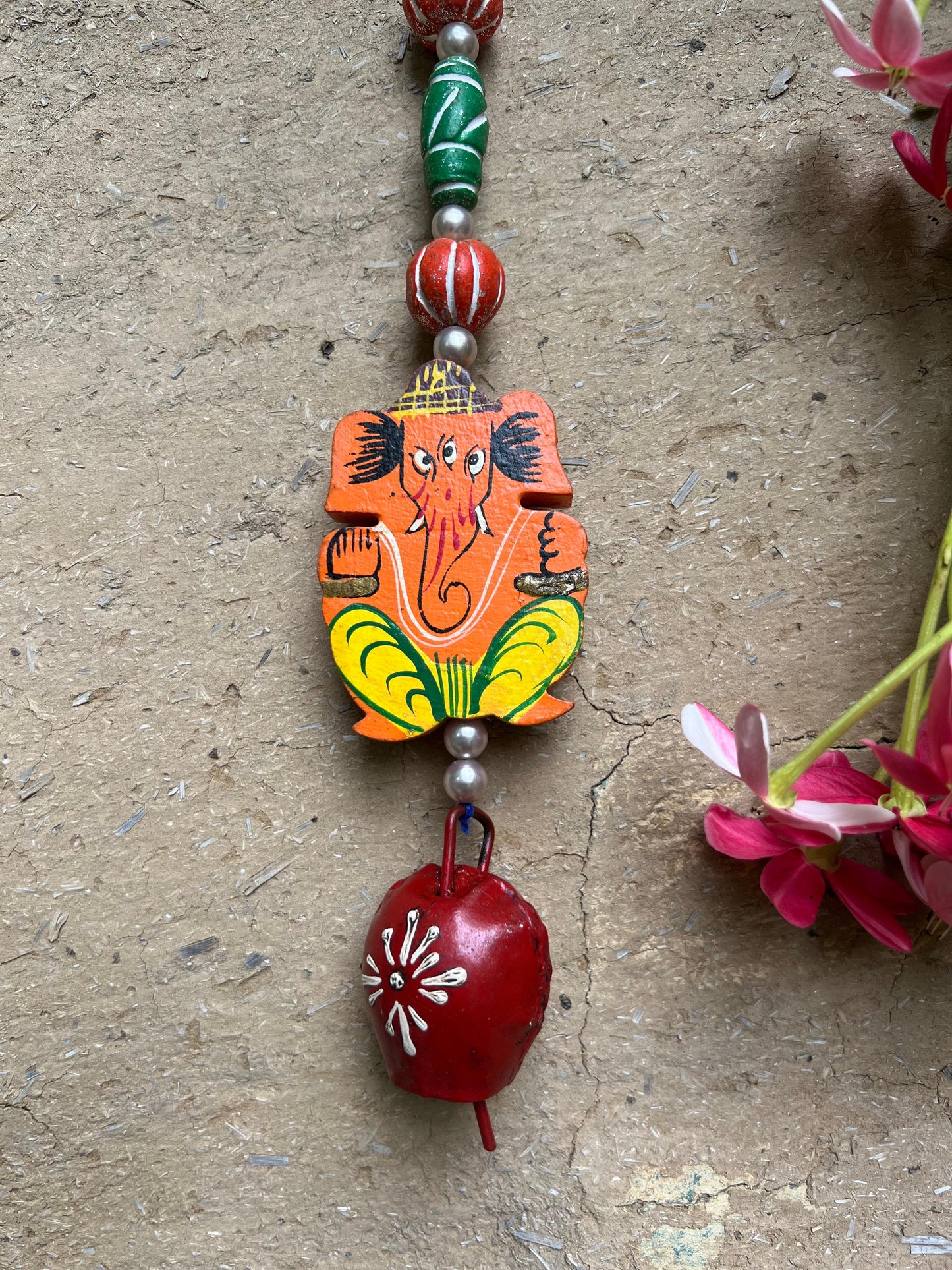 Ganesha Clay Hanging Bell