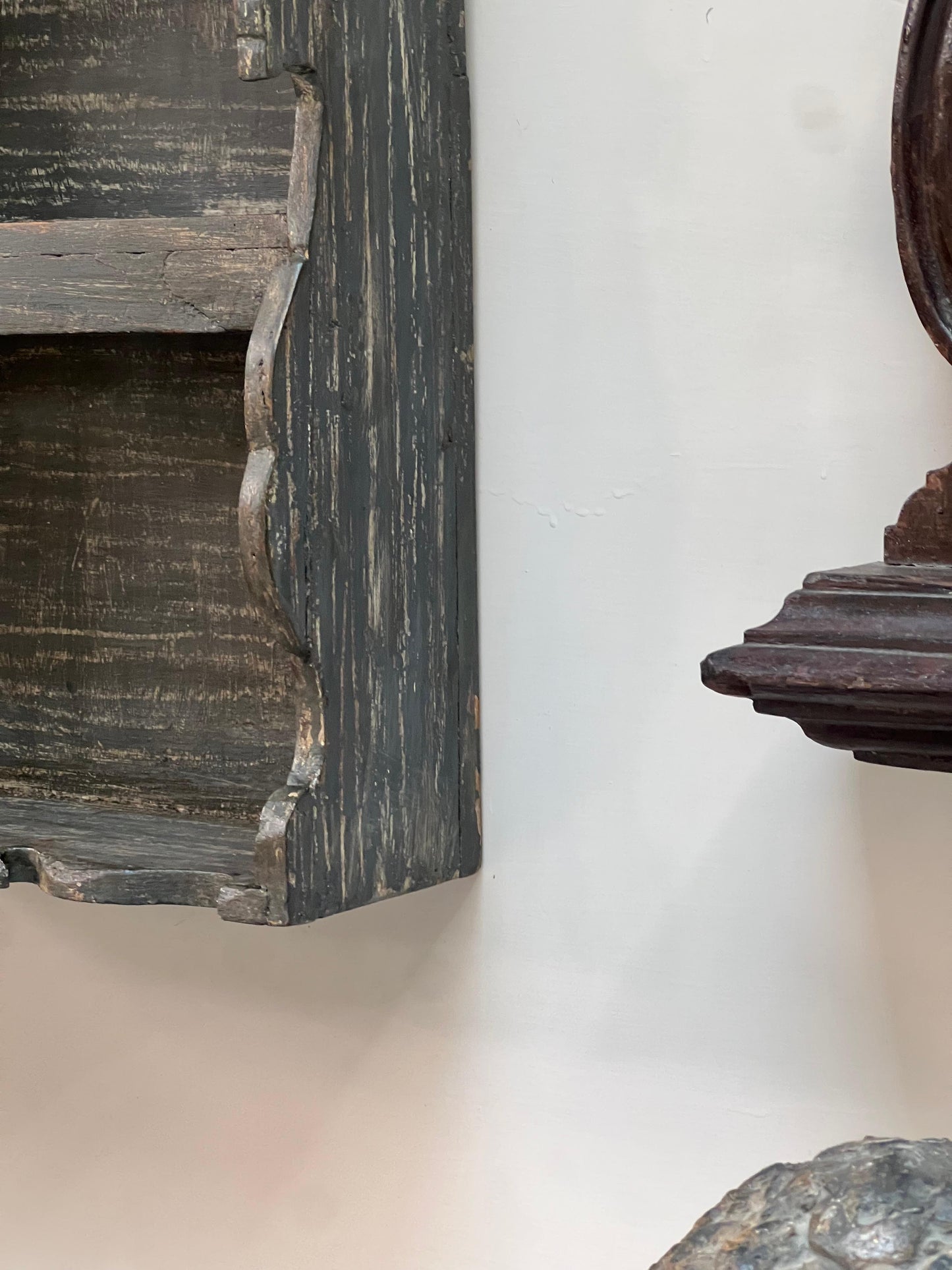 Old Grey Wall Shelf ￼