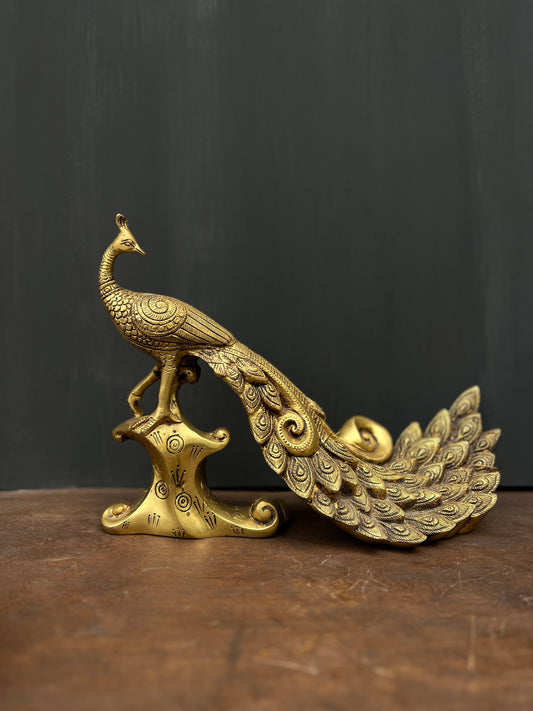 Brass Gold Beautiful Decorative Peacock