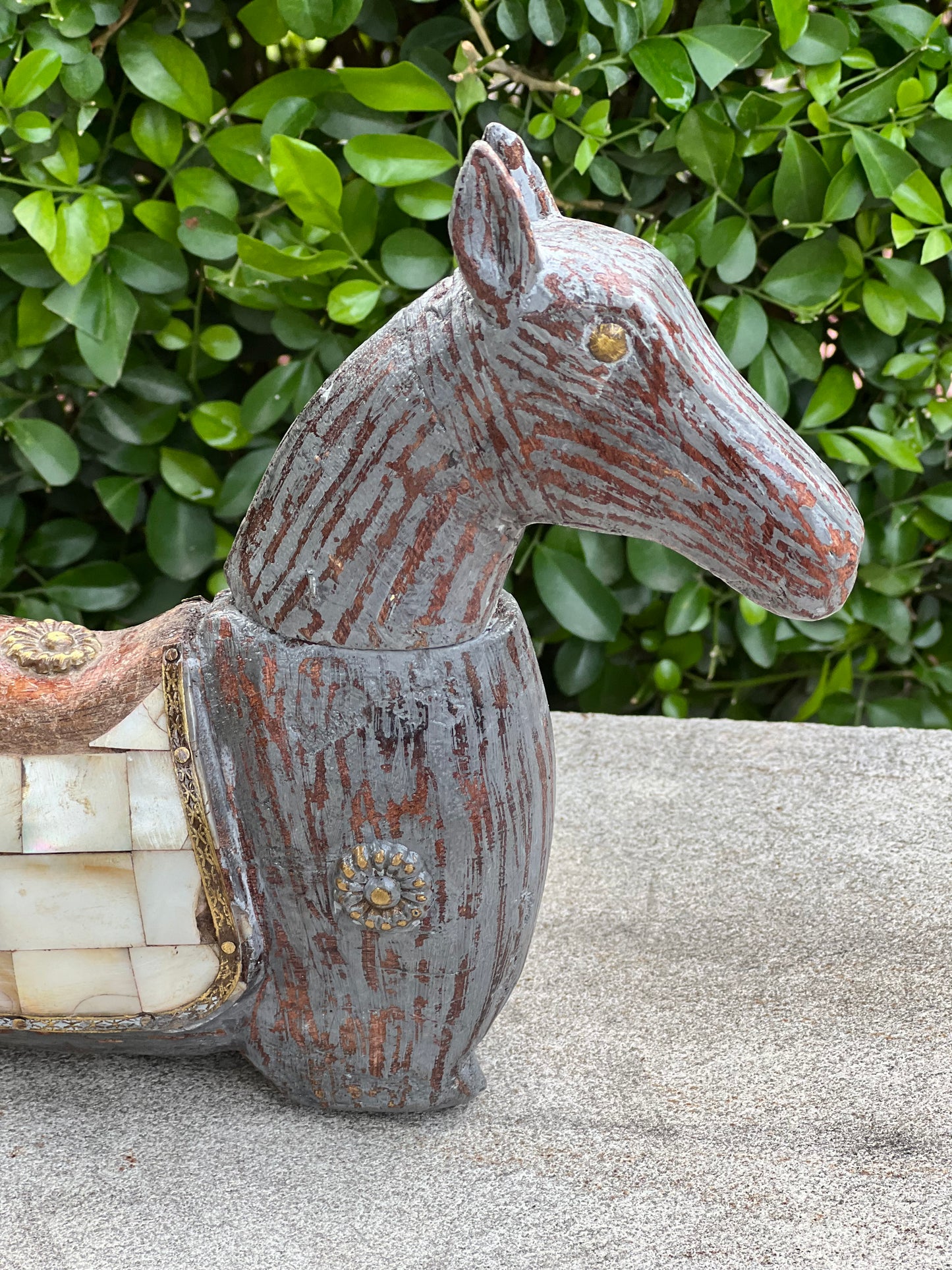 Wood Sitting Horse